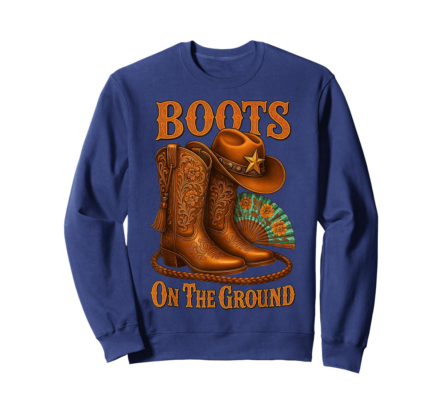 Cowgirl Rodeo Western Style Boots On The Ground Linedance T-Shirt