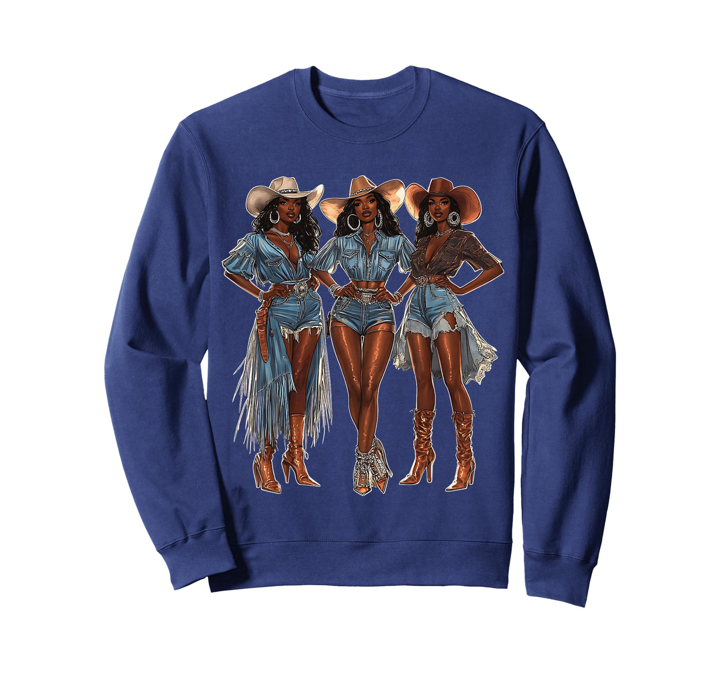 Black African American Cowgirl Western Country Texas Rodeo T-Shirt
