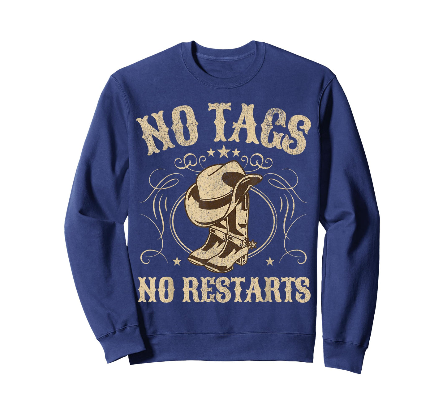 No Tags No Restarts Cowboy Western Country Fan Line Dance T-Shirt