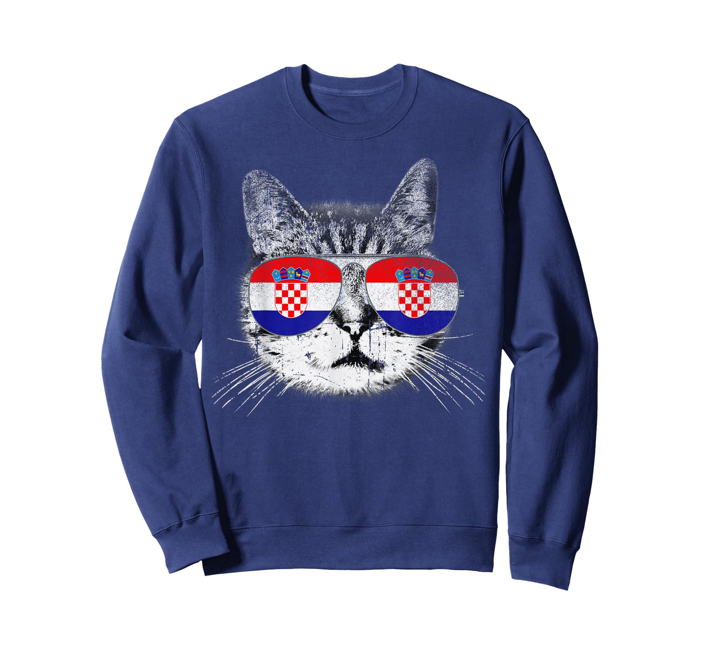 Croatian Croatia Flag Country Roots Cat Lover Pride Gift T-Shirt