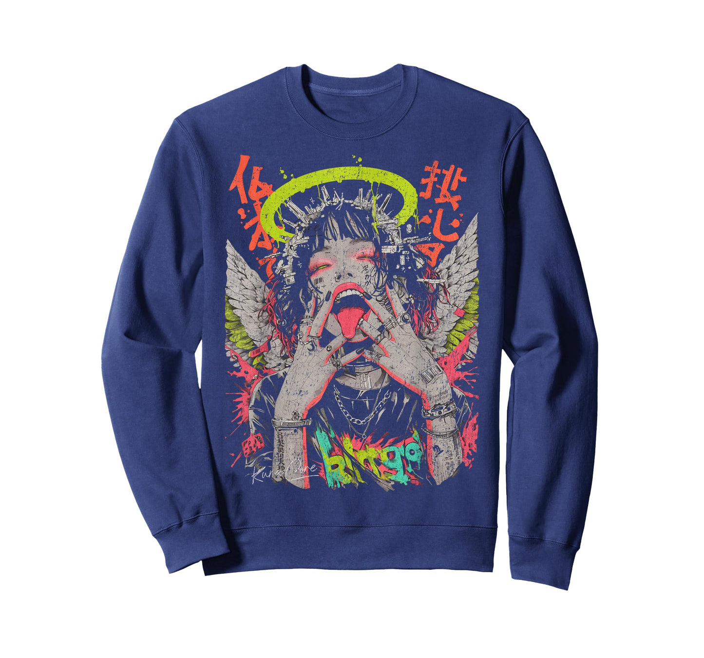 Japanese Streetwear Cyberpunk Y2K Techwear Retro Manga Anime T-Shirt