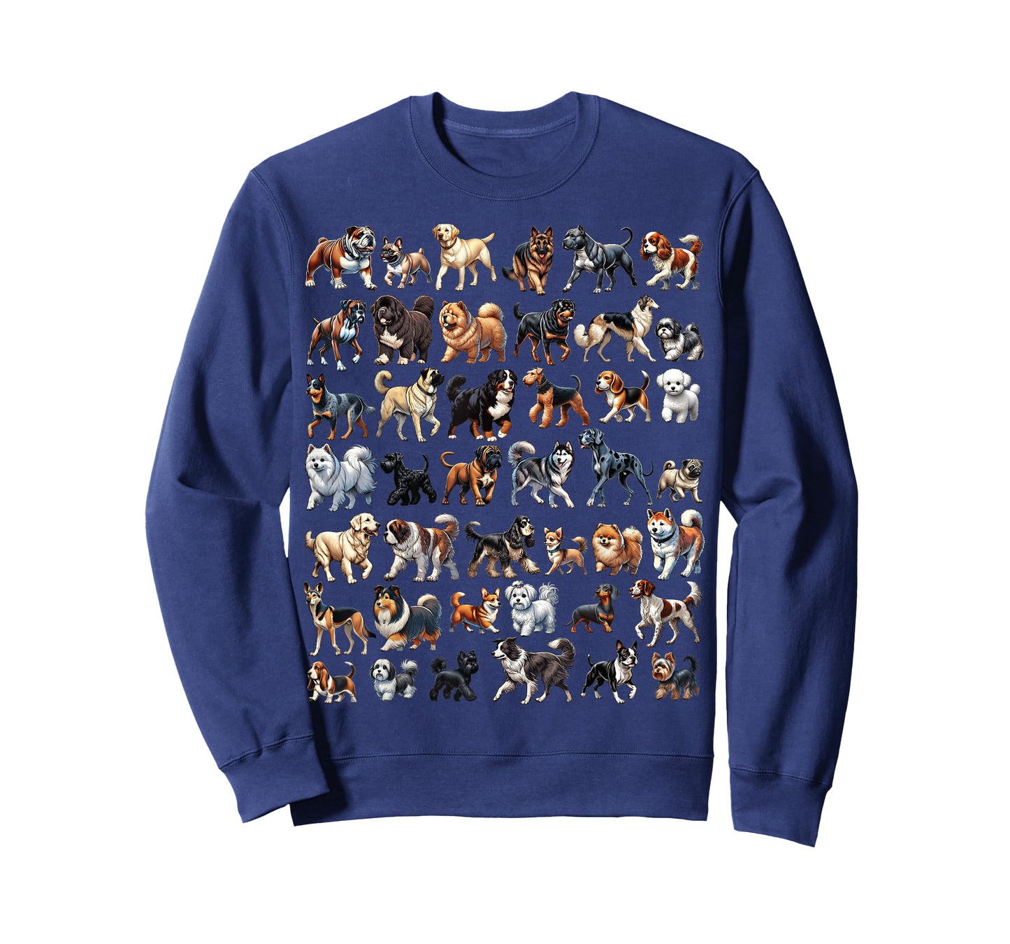 Types Of Dogs Breeds Chart Educational Canine Enthusiast T-Shirt