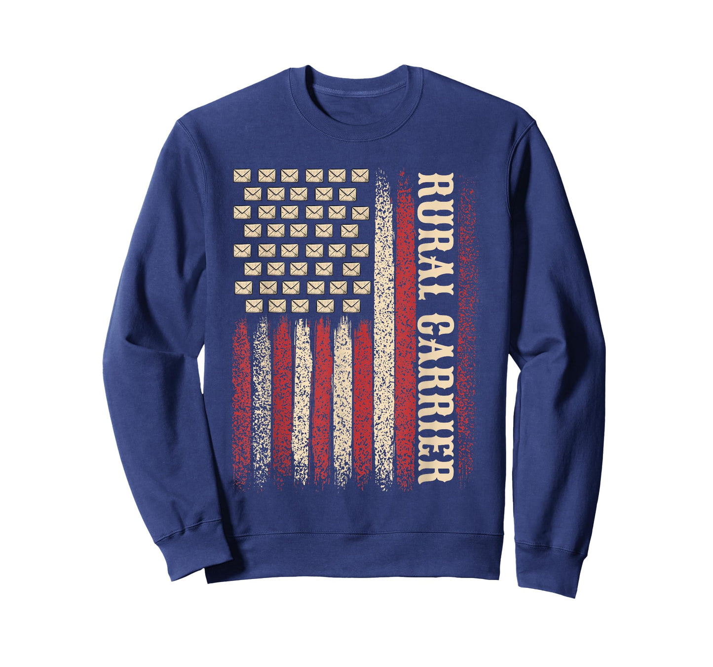 Vintage Rural Carrier USA Flag for Patriotic Mailman T-Shirt