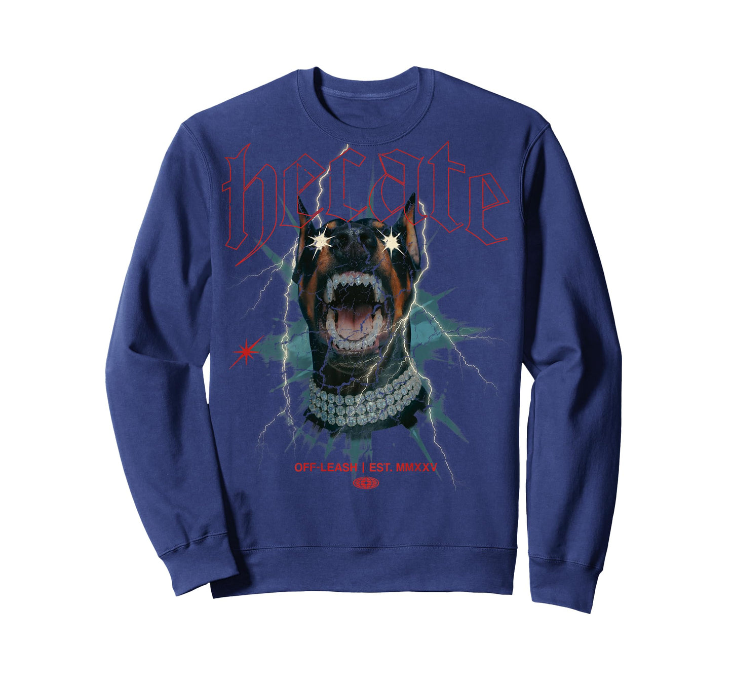 Doberman Dog Vintage Streetwear Urban Hip Hop Y2K Back Print T-Shirt