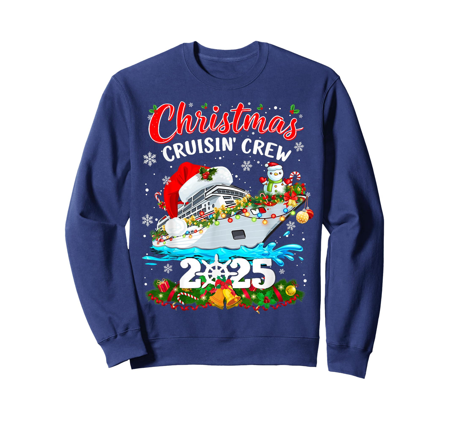 Christmas Cruisin Crew 2025 Matching Family Cruise Holiday T-Shirt