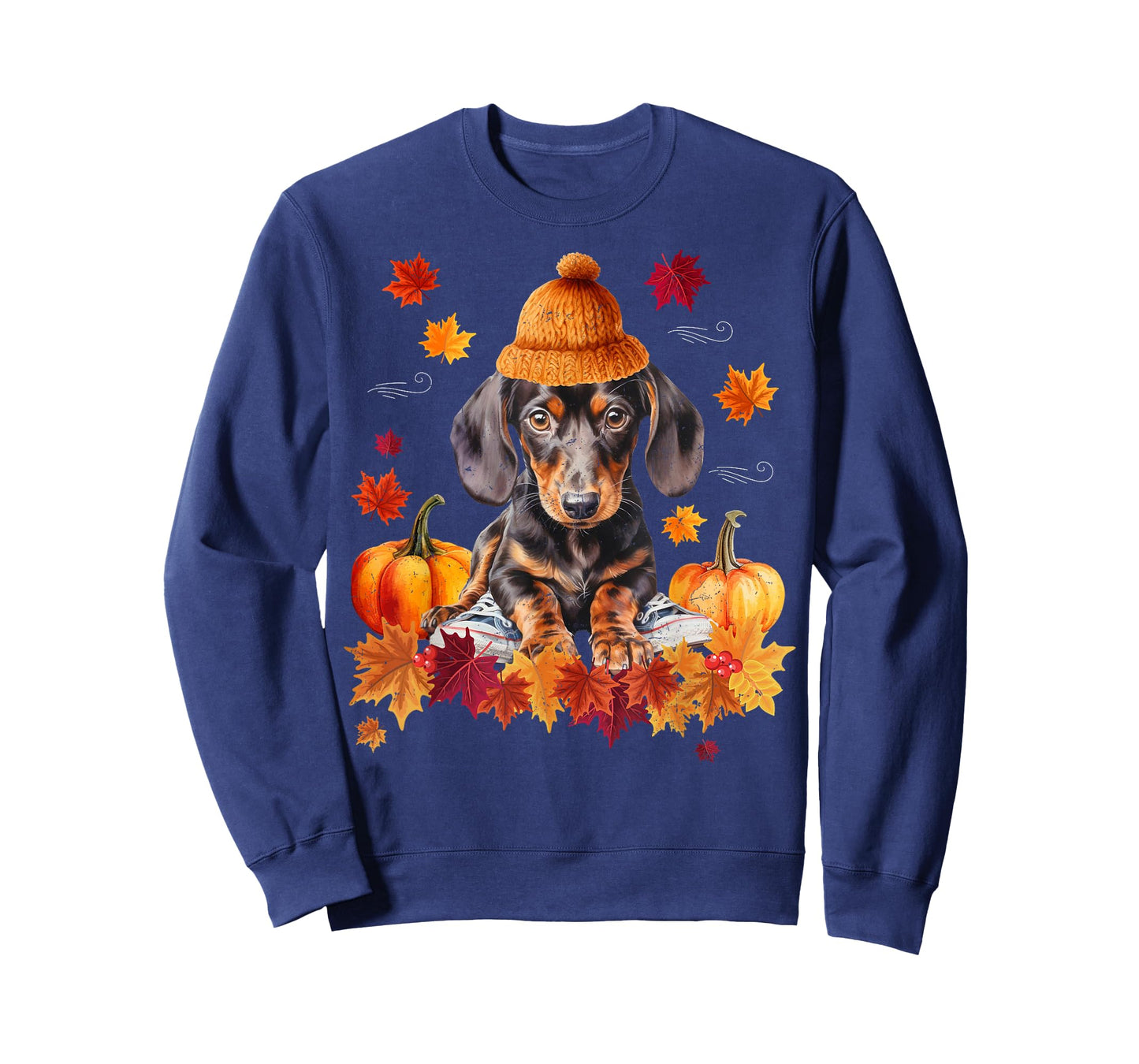 Dachshund Hello Autumn Leaf Fall For Dog Lover T-Shirt