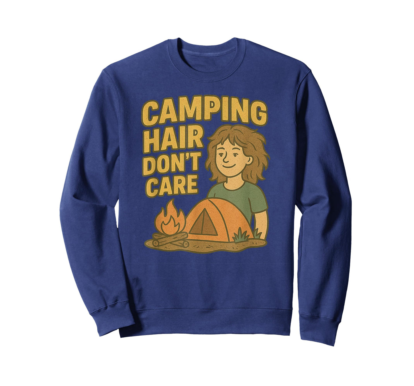 Camping Hair Don't Care Cute Camp T-Shirt