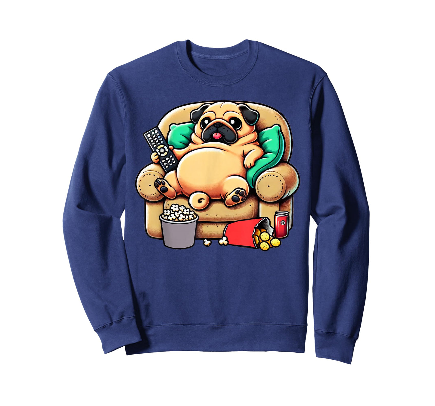 Dog Pug Couch Potato Funny T-Shirt