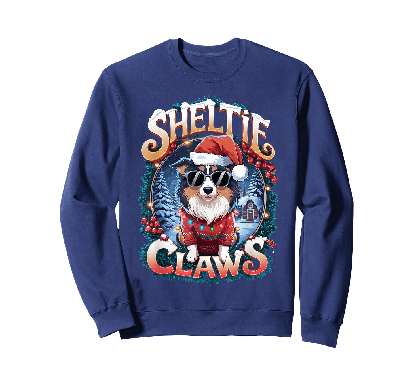 Shetland Sheepdog Owner Costume Sheltie Claws Christmas T-Shirt