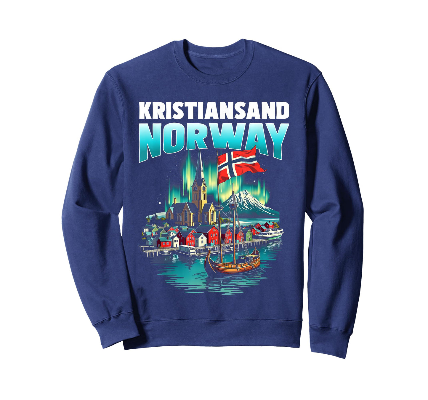 Kristiansand Norway Flag Travel Souvenir Norwegian T-Shirt