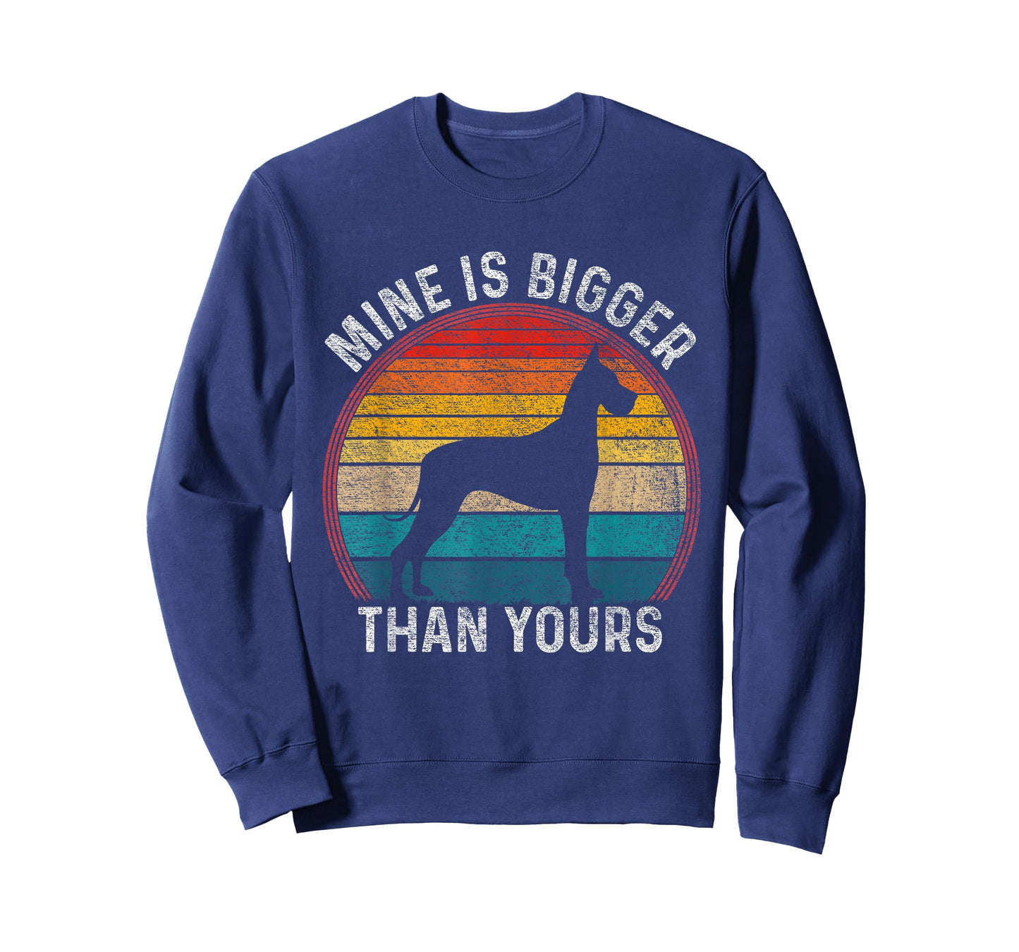 Mine is Bigger Than Yours Funny Great Vintage Dane Dog T-Shirt