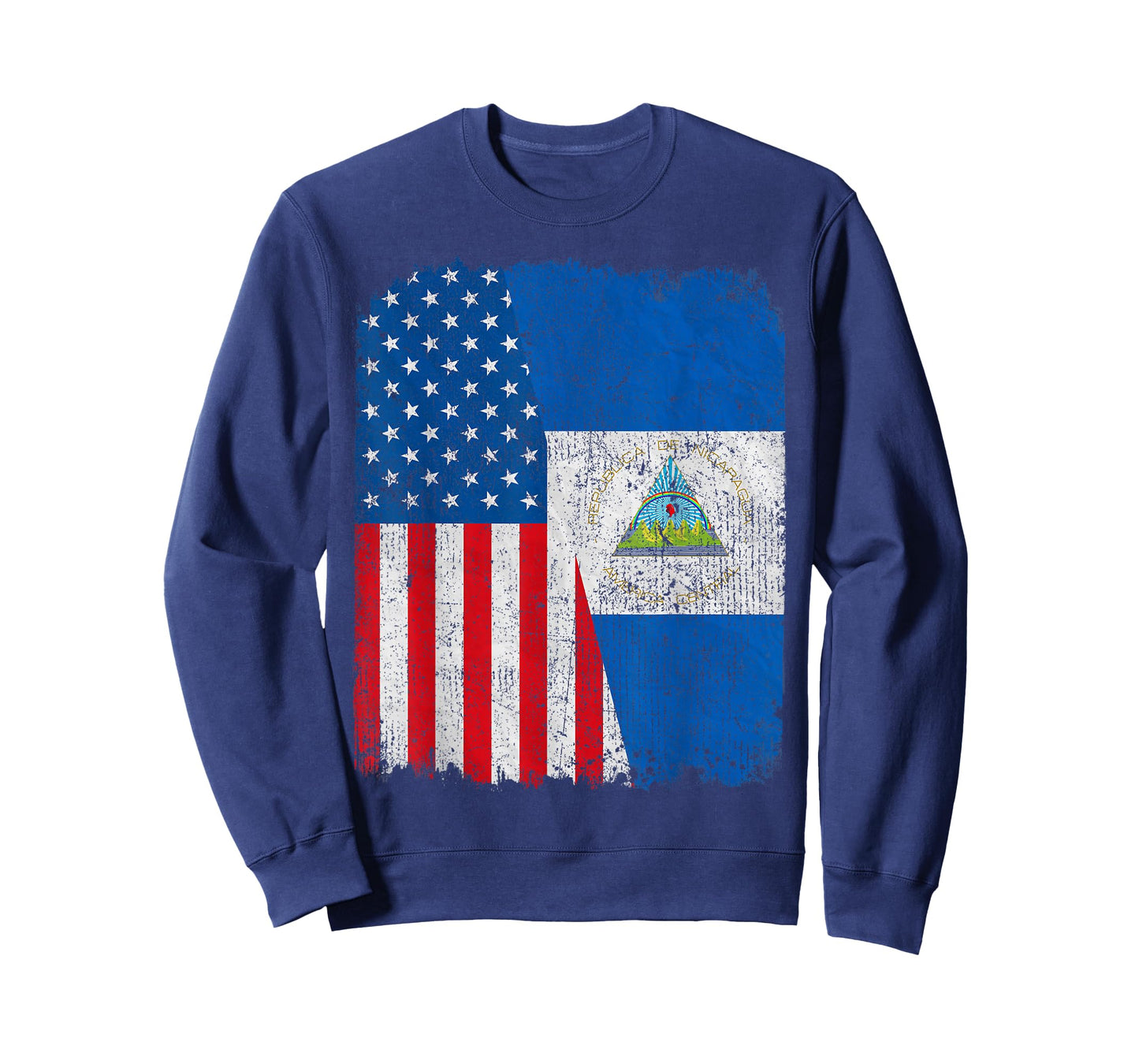 Nicaraguan American Flag Half USA Nicaragua Root Proud Women Kids Men T-Shirt