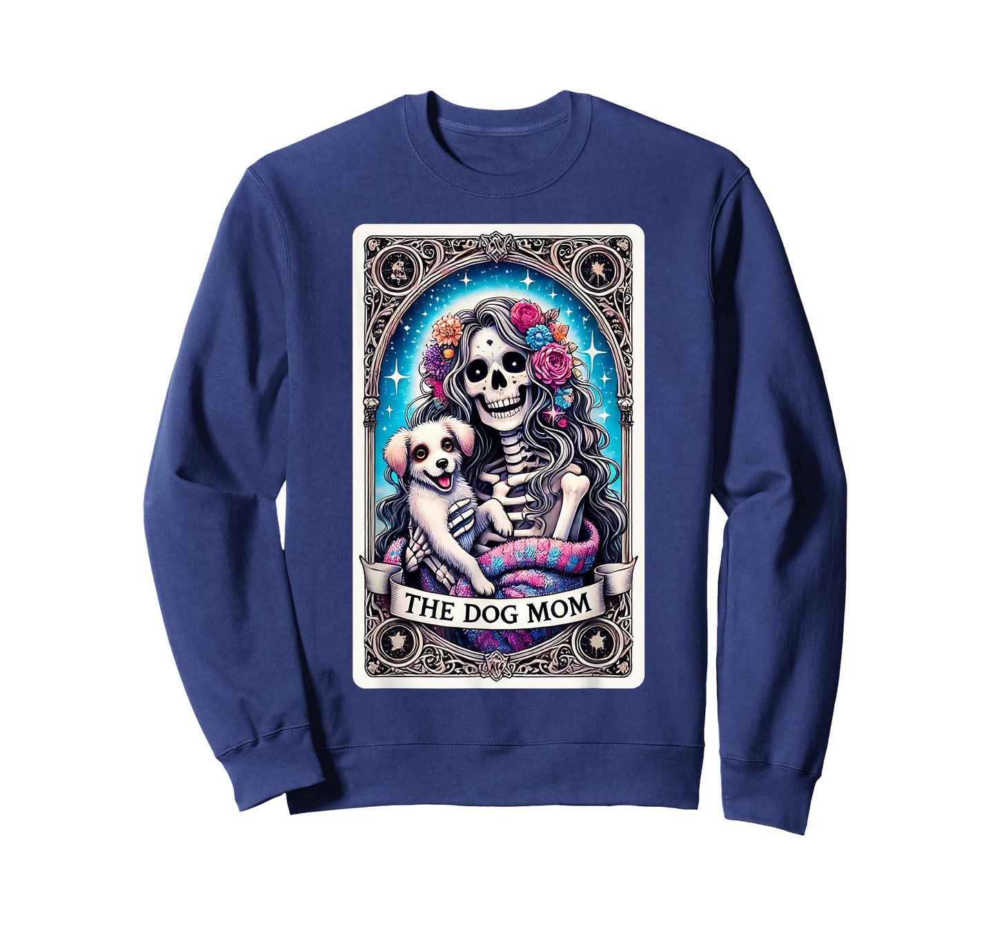 The Dog Mom Skeleton Tarot Card Funny Pet Mama Puppy Lovers T-Shirt