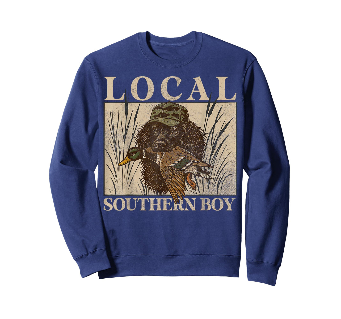 Local Southern Boy Duck Hunting Black Lab Outdoor Vintage T-Shirt