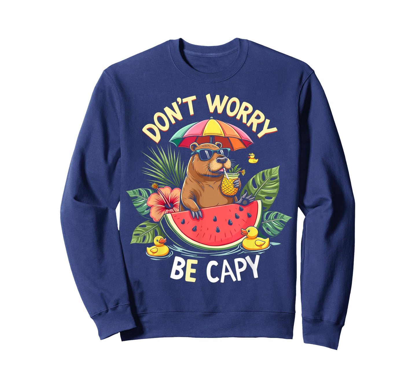 Funny Don't Worry Be Capy Kids Youth Womens Girl Capybara T-Shirt