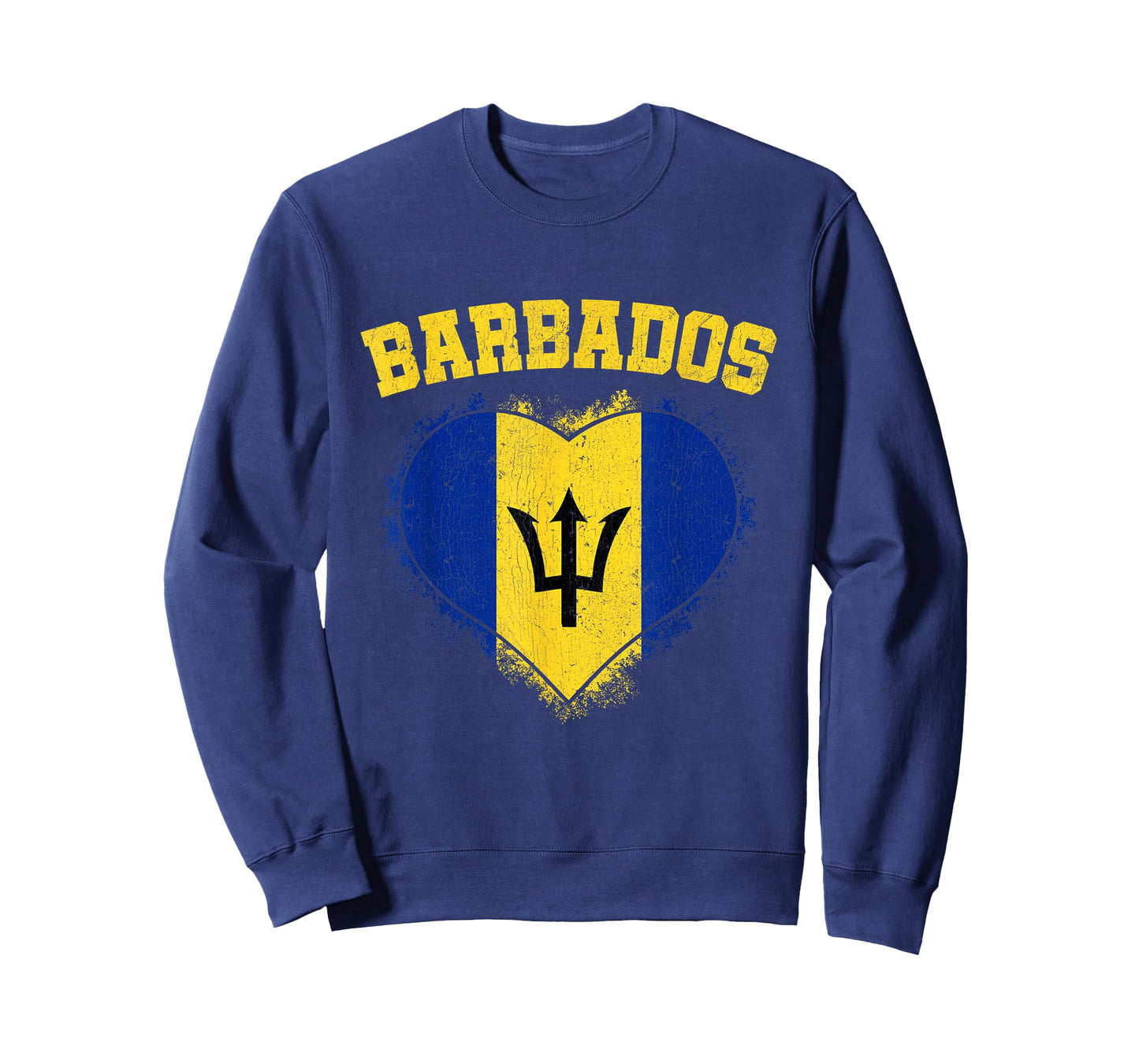 Barbados Heart Flag Barbados Lover Barbadian Pride T-Shirt