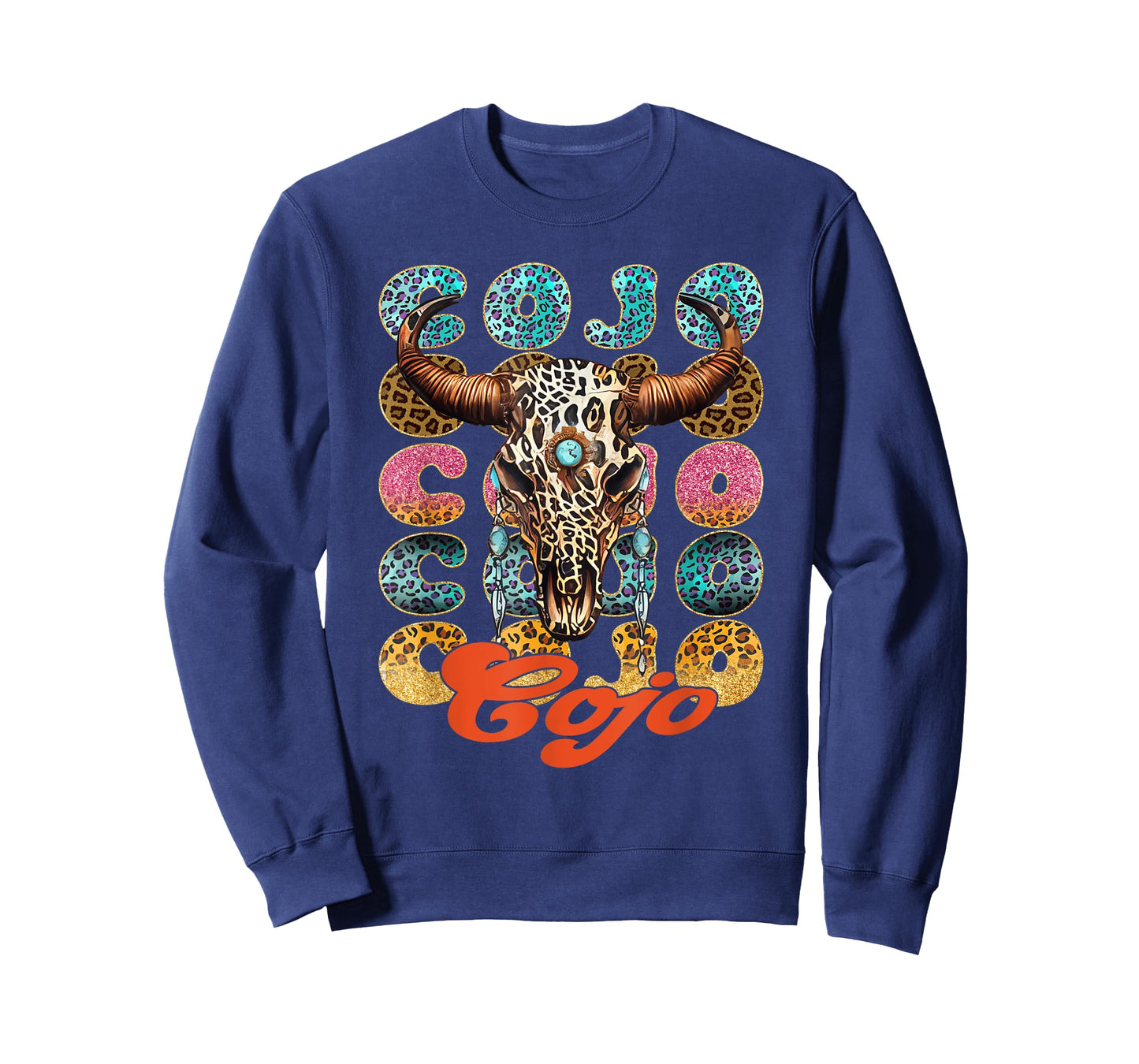 Vintage Rodeo Cojo Western Deserts Bull-Skull Cowhide Cojo T-Shirt
