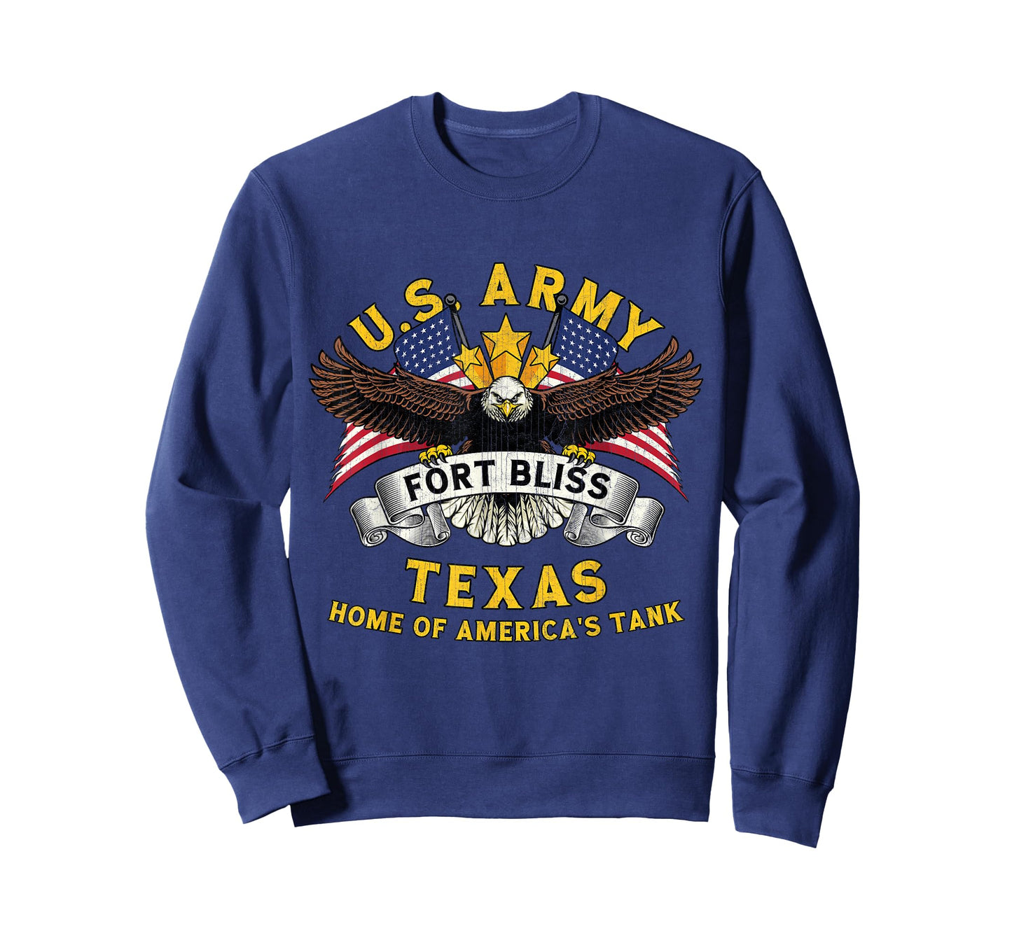 Fort Bliss Texas TX Vintage Military Base Veterans Day Tee T-Shirt