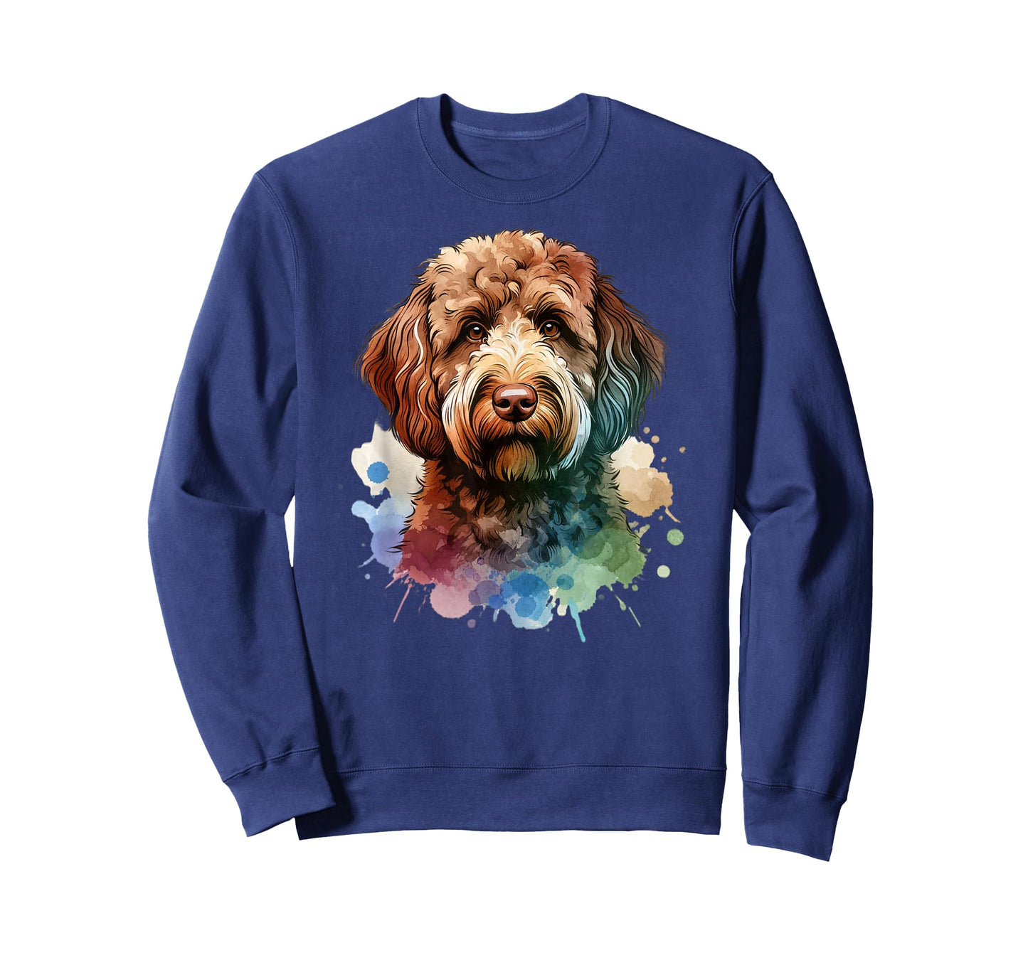 Doggies Unlimited Chocolate Labradoodle Dog Watercolor Artwork T-Shirt