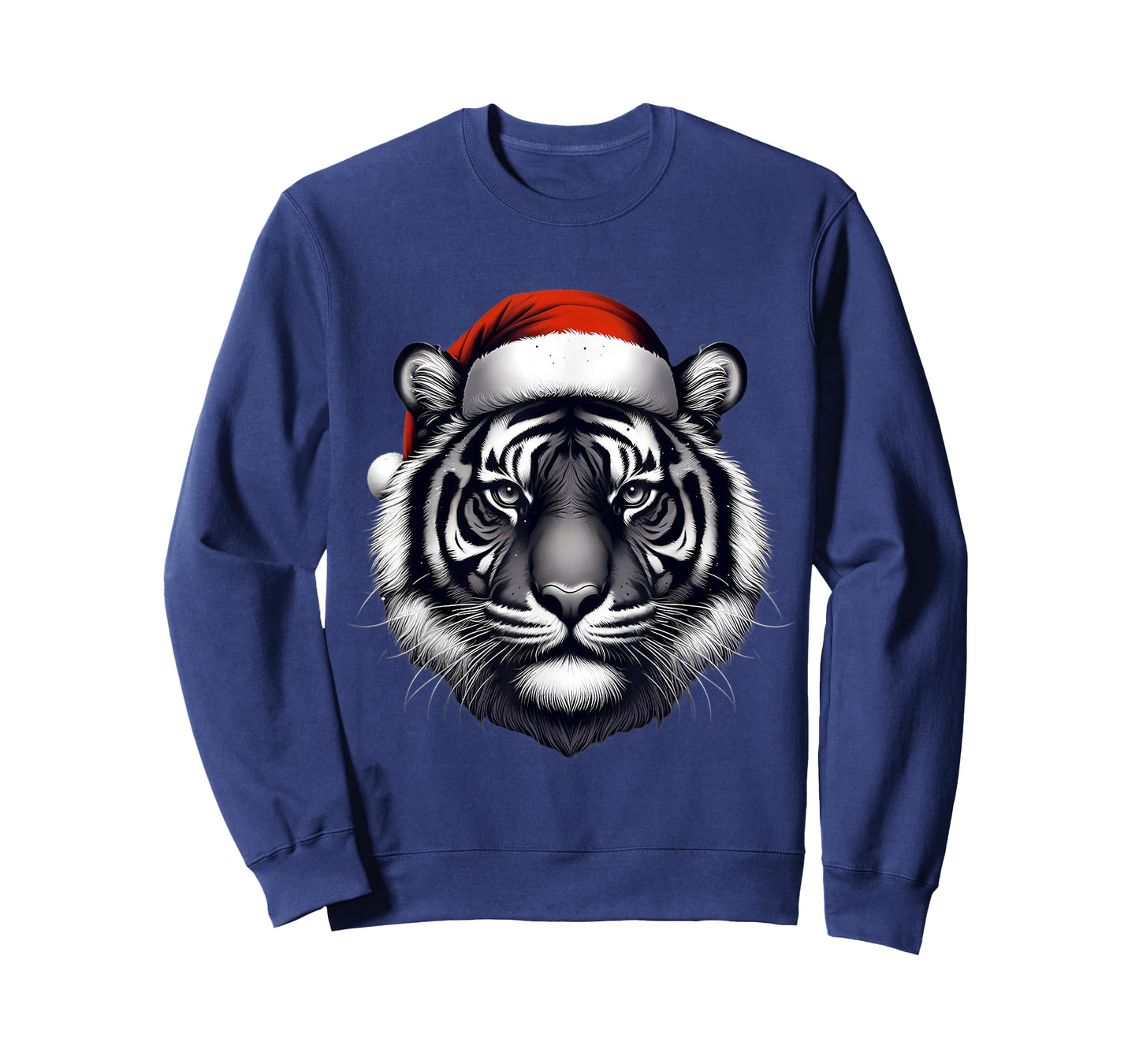 Tiger With Santa Hat Christmas Xmas Lover Zoo Keeper Safari T-Shirt
