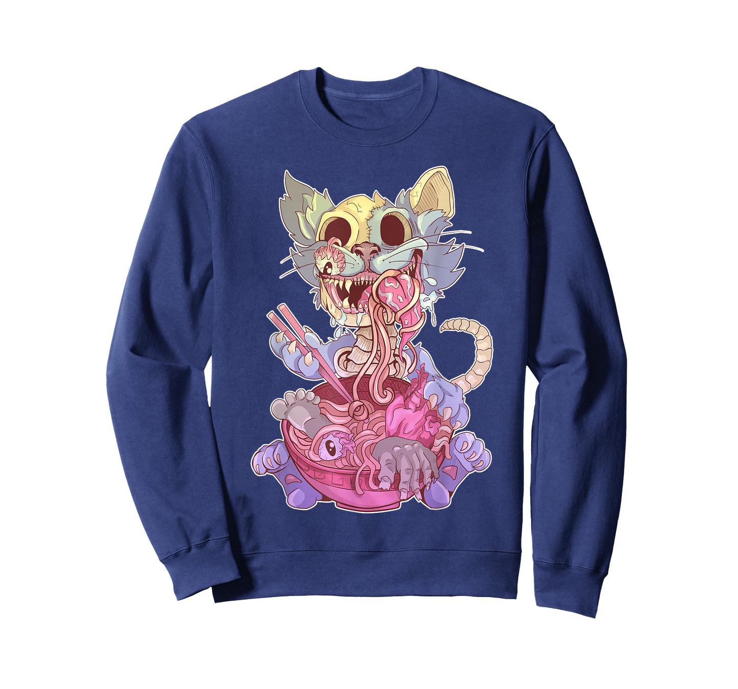Ramen Shirt Pastel Goth Kawaii Weird Cat Eating Ramen Otaku T-Shirt