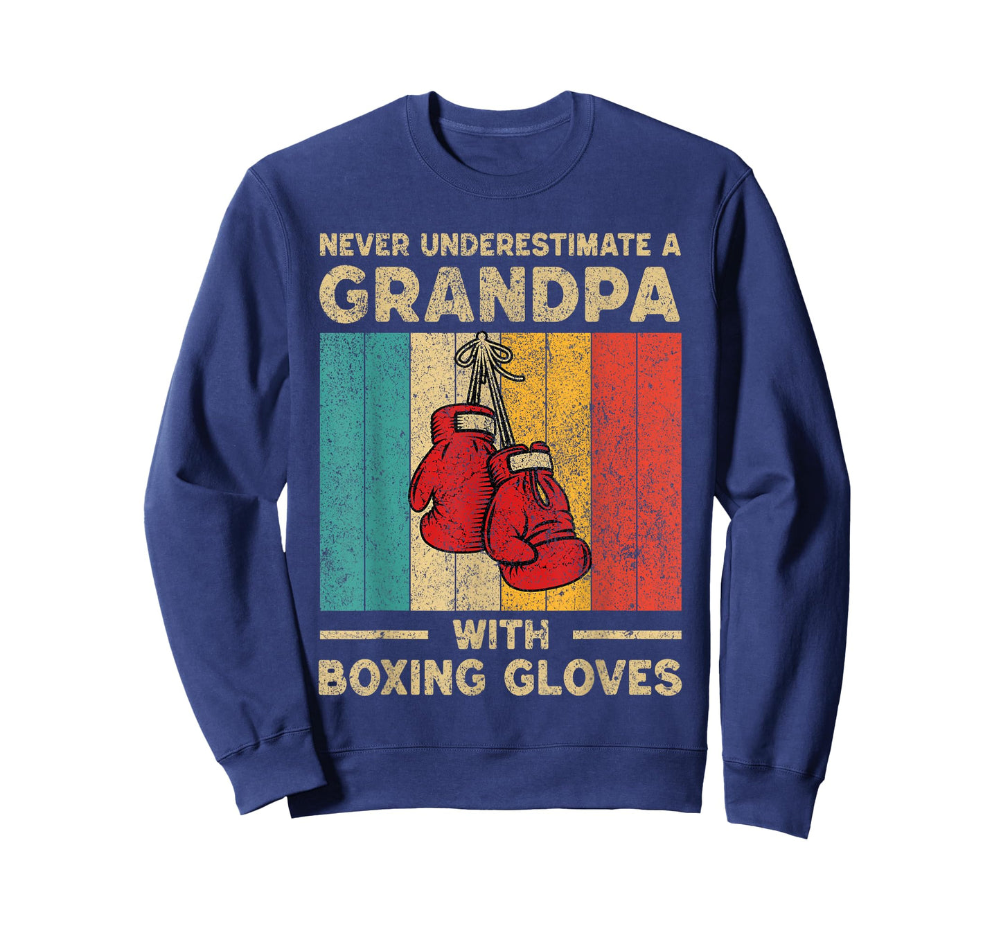 Never Underestimate An Old Man With Boxing Gloves Boxing T-Shirt