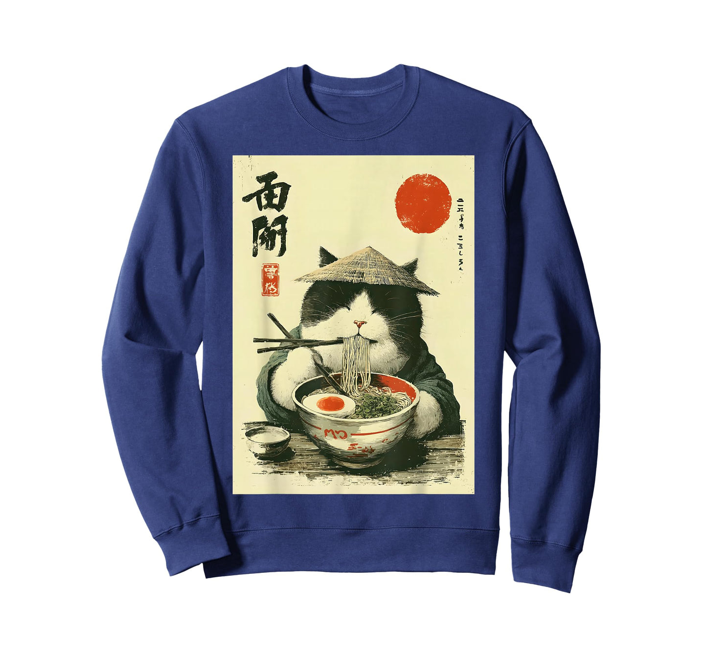 Funny Japanese Ramen Cat Art Kawaii Noodle Lover Anime Style T-Shirt