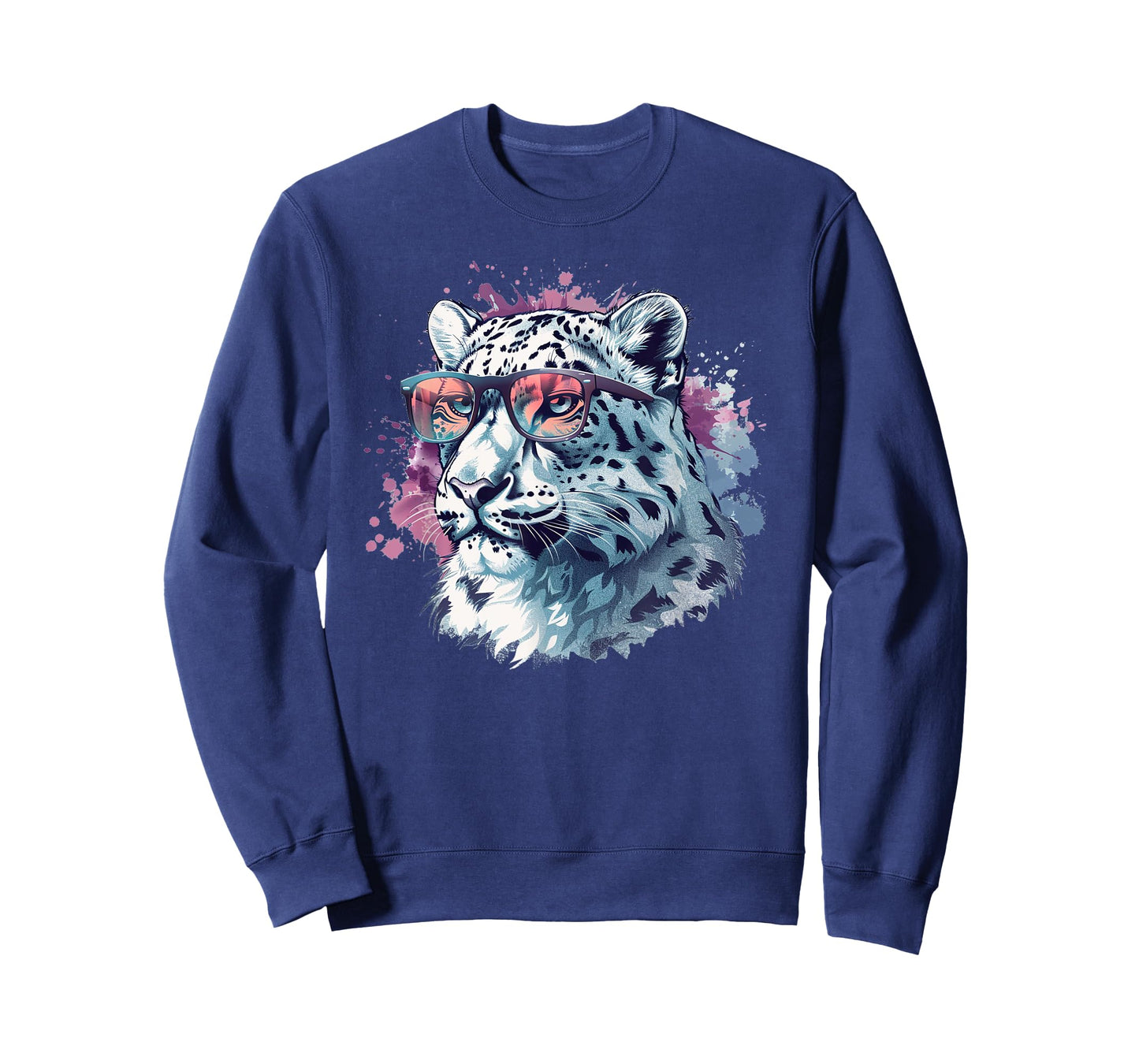 Cool looking Snow Leopard with Shades for Adults and Kids T-Shirt