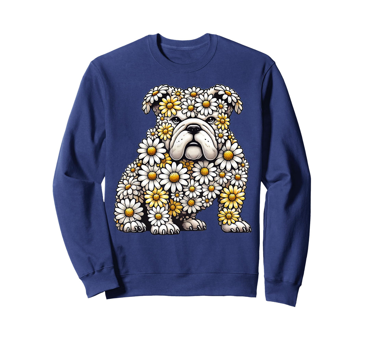 Daisy English Bulldog Dog Flower Gardening Floral T-Shirt