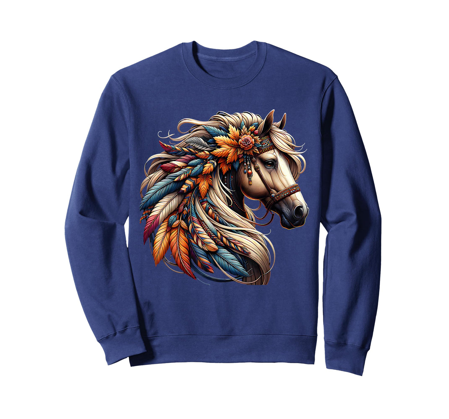 Floral Wild Horse Western Country Horse Riding T-Shirt