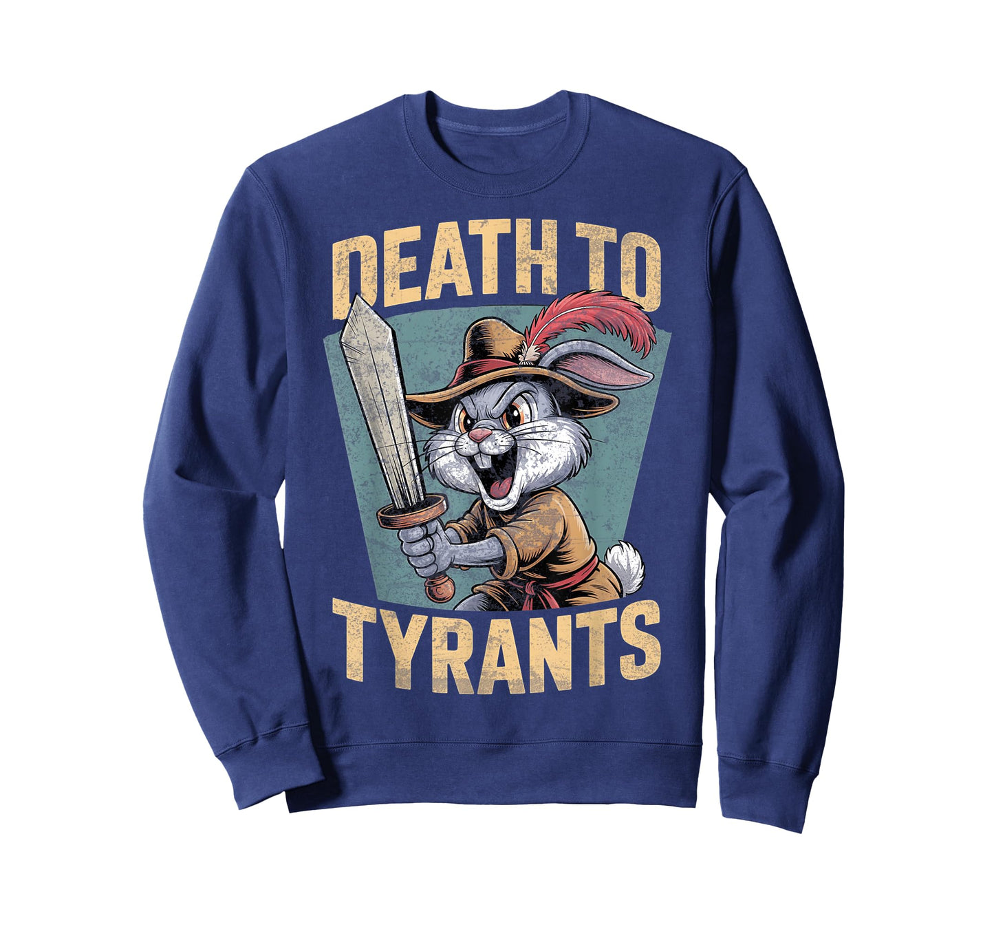 Death To Tyrants Retro Rabbit Meme Vintage Men Women Kids T-Shirt