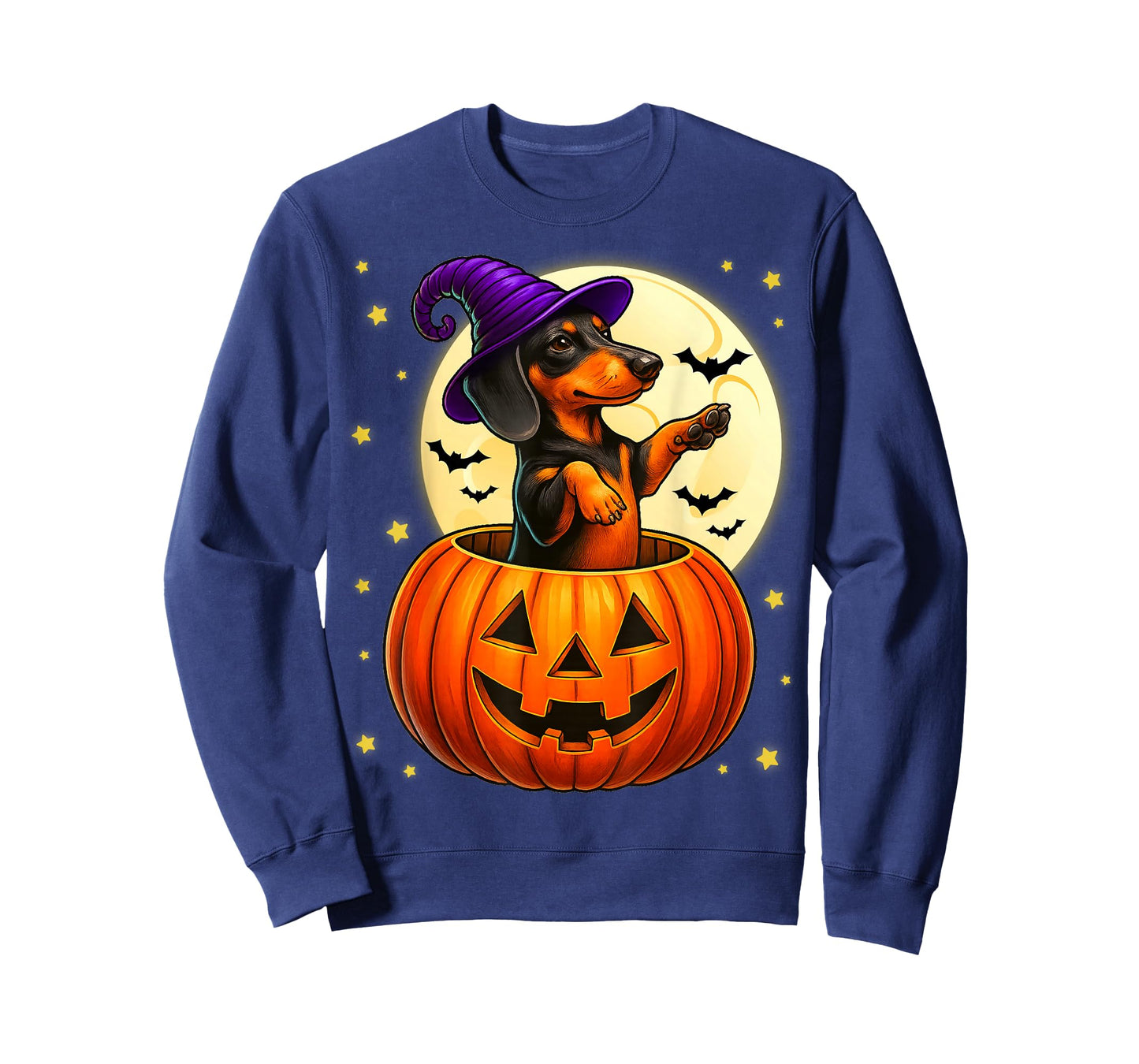 Cute Dachshund Jack O Lanterrn Halloween Costume Men Women T-Shirt