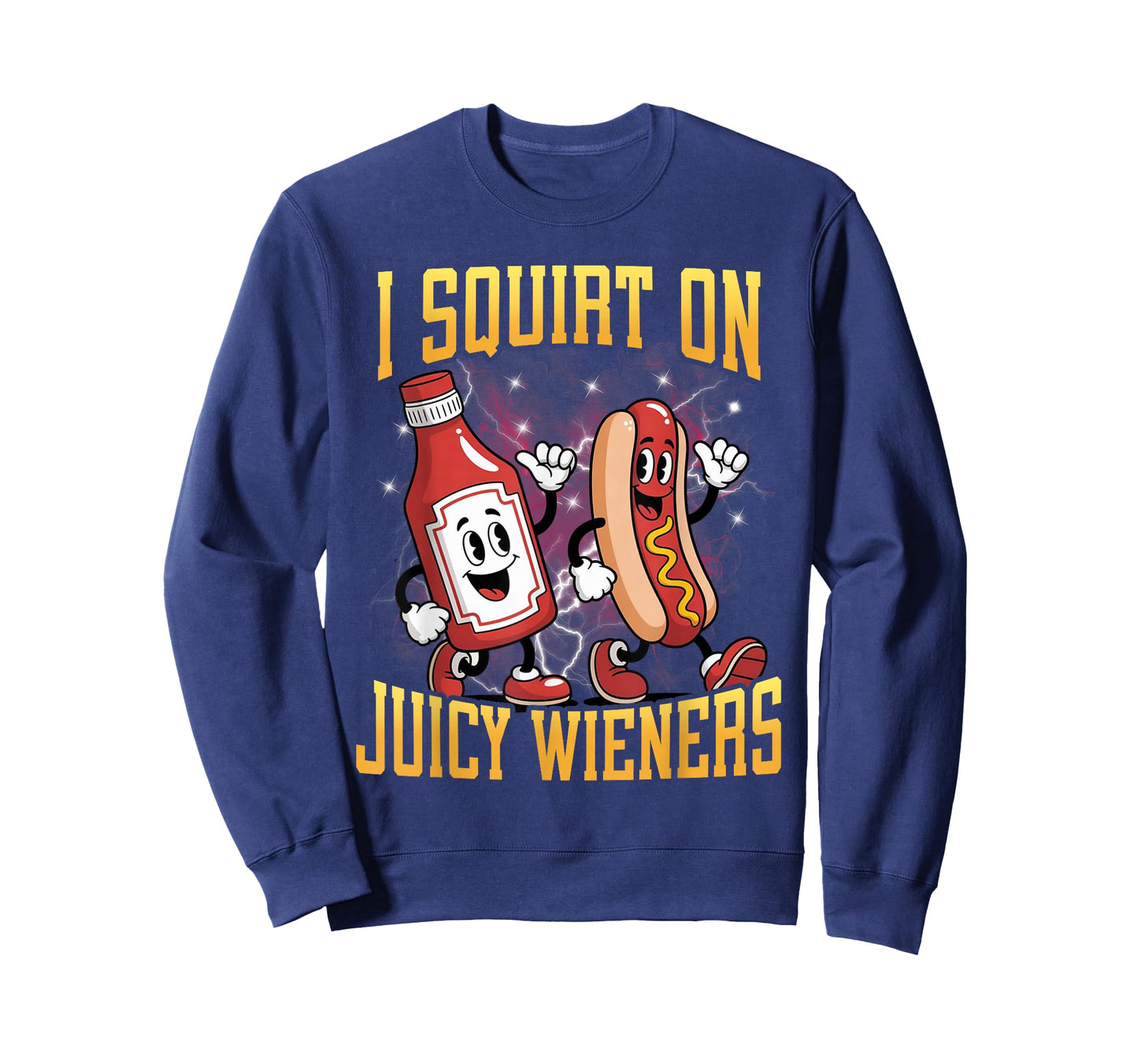 I Squirt On Juicy Wieners Funny Hard Retro Meme Bootleg T-Shirt