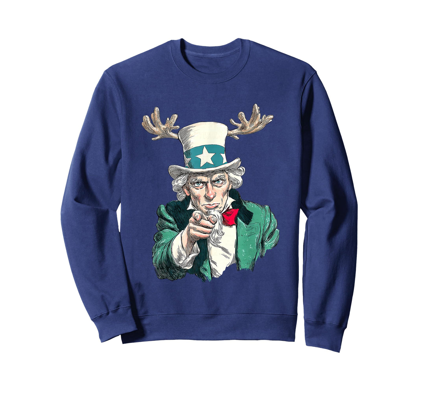 Funny Festive Sam Look with Reindeer Antlers Costume T-Shirt