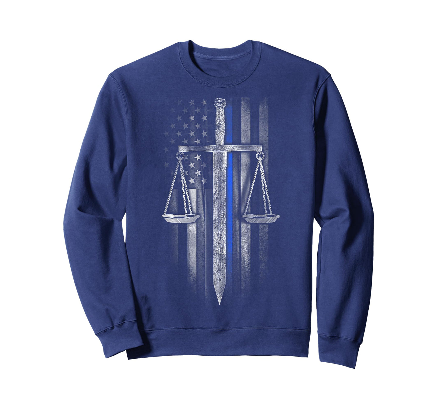 Thin Blue Line - Scales of Justice T-Shirt T-Shirt