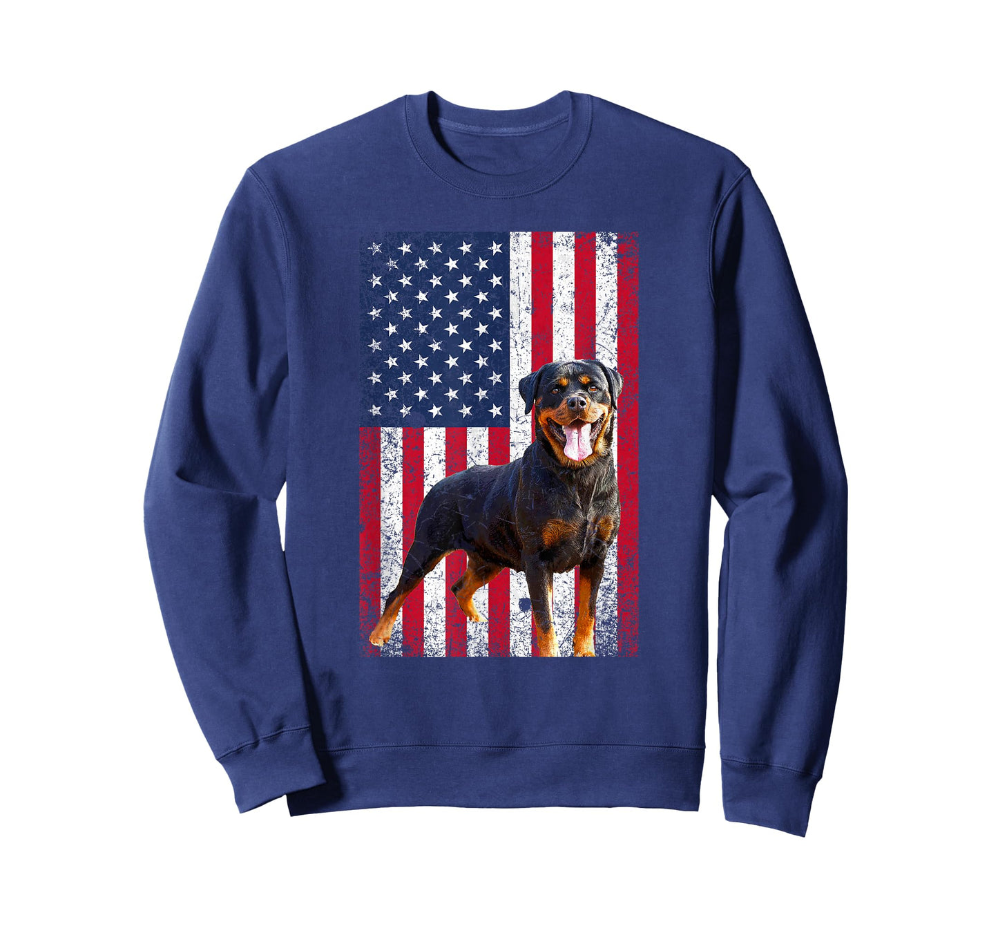 USA Patriotic Dog Lovers Gift Tees Unisex-Adults Rottweiler Dog Lover Funny 4th of July Dog T-Shirt