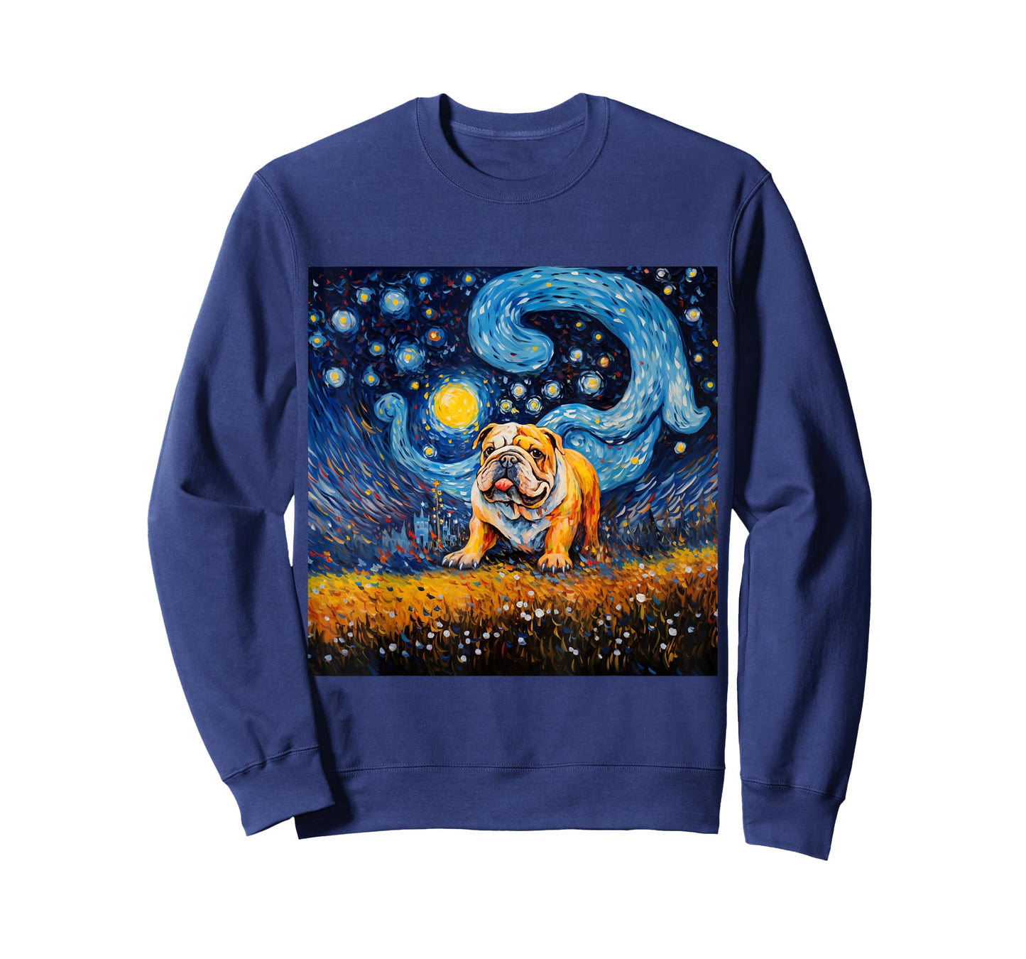 English Bulldog Starry Night - English Bulldog Starry Night Men Women Kids T-Shirt