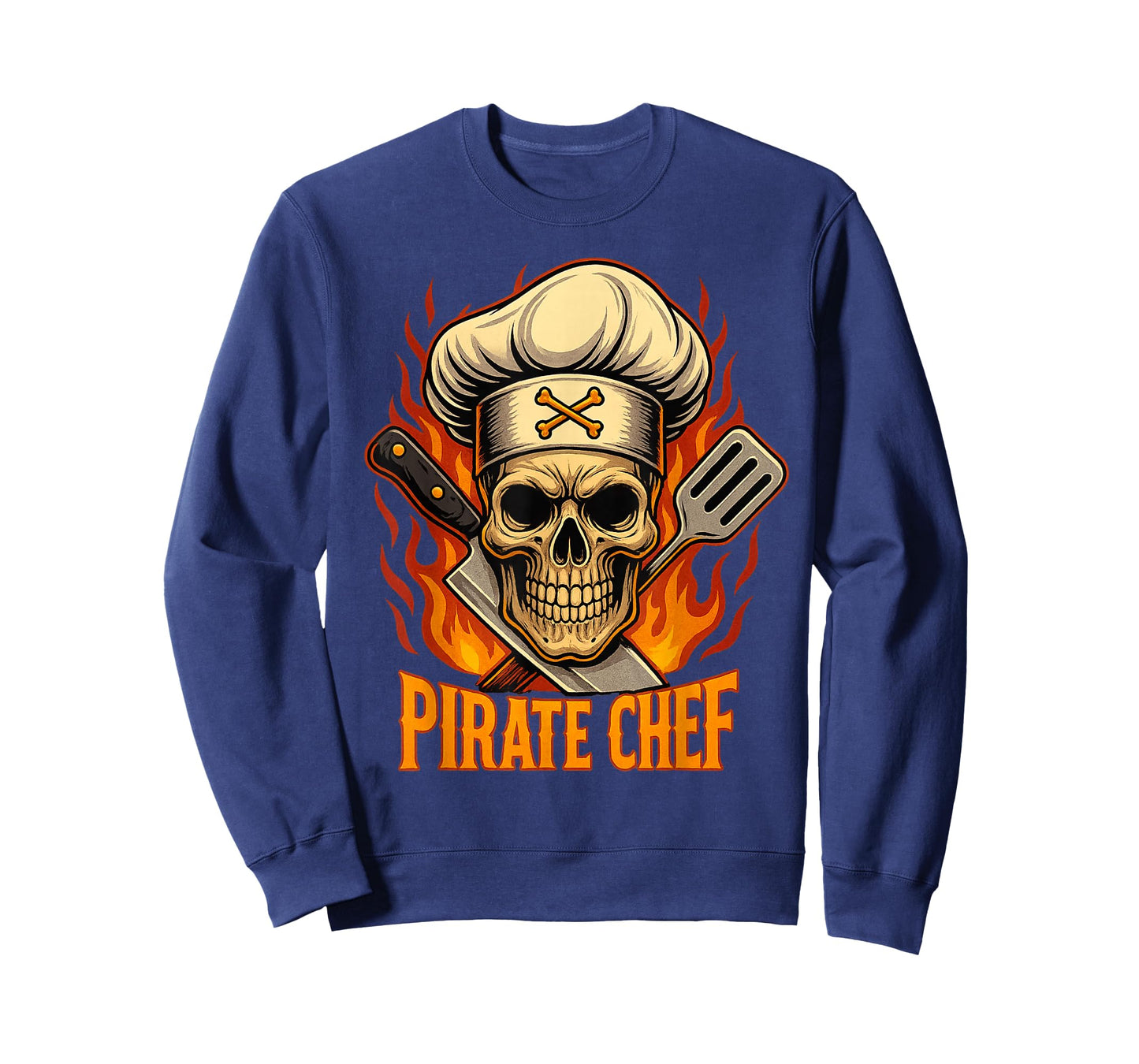 Culinary Pirate Cook Chef Hat Knife Spatula Skull Halloween T-Shirt