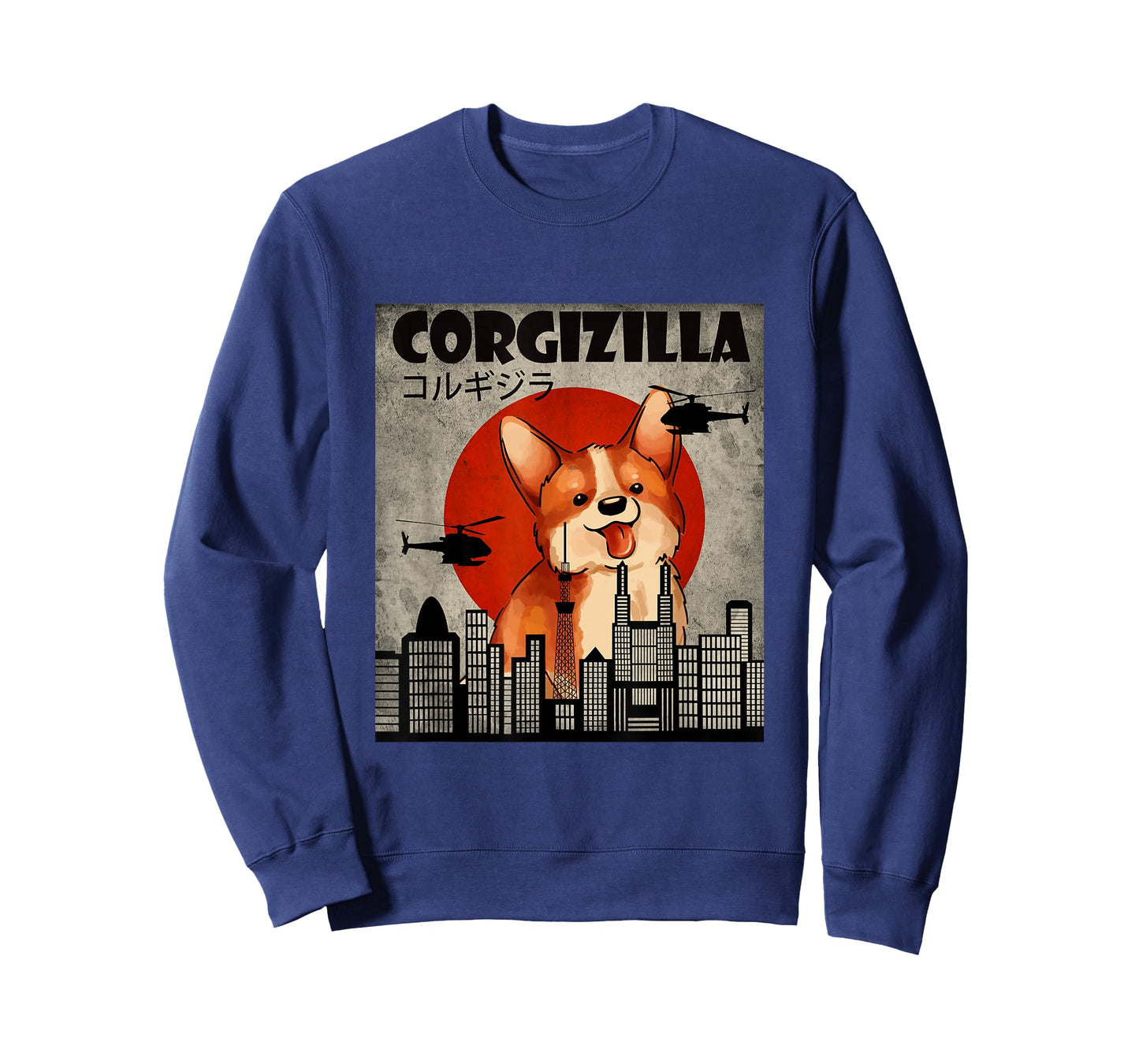 Cute Corgi , Funny CorgiZilla , Japanese Style T-Shirt