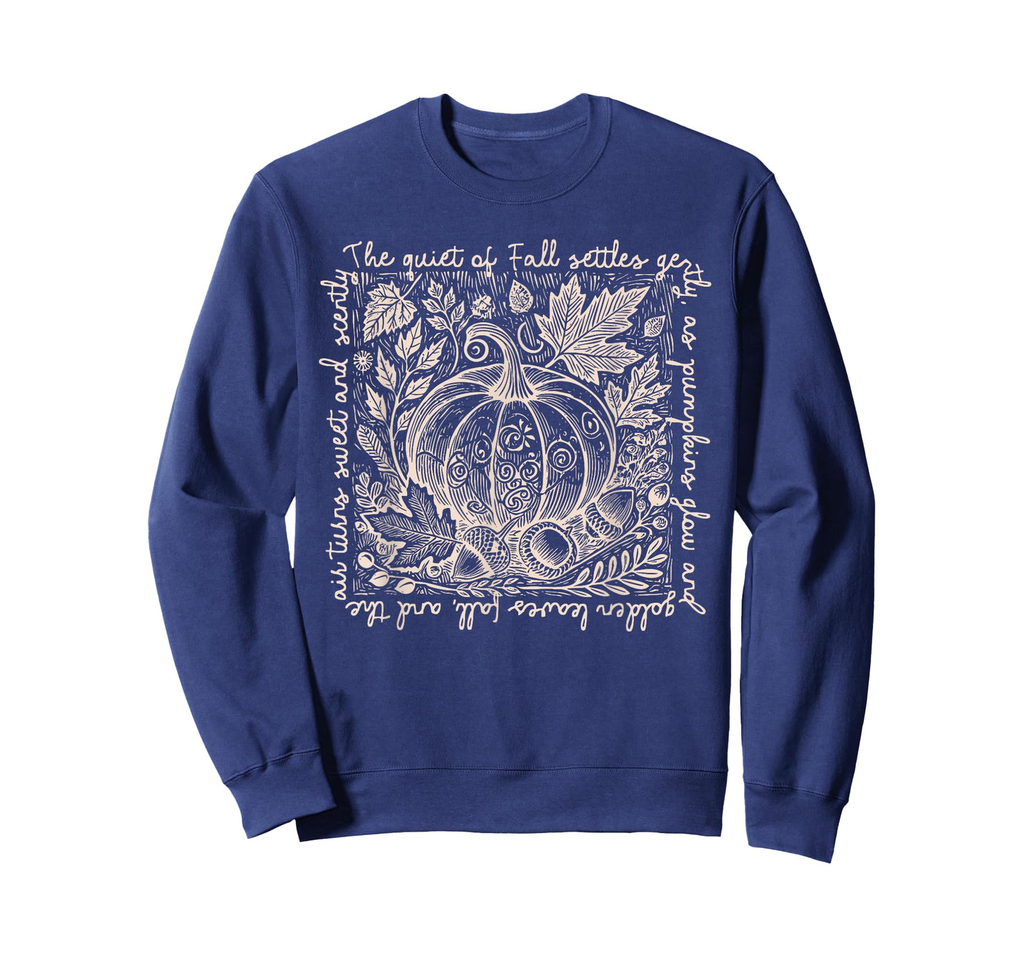 Retro Boho Celestial The Quiet of Fall Settles Gentle Autumn T-Shirt