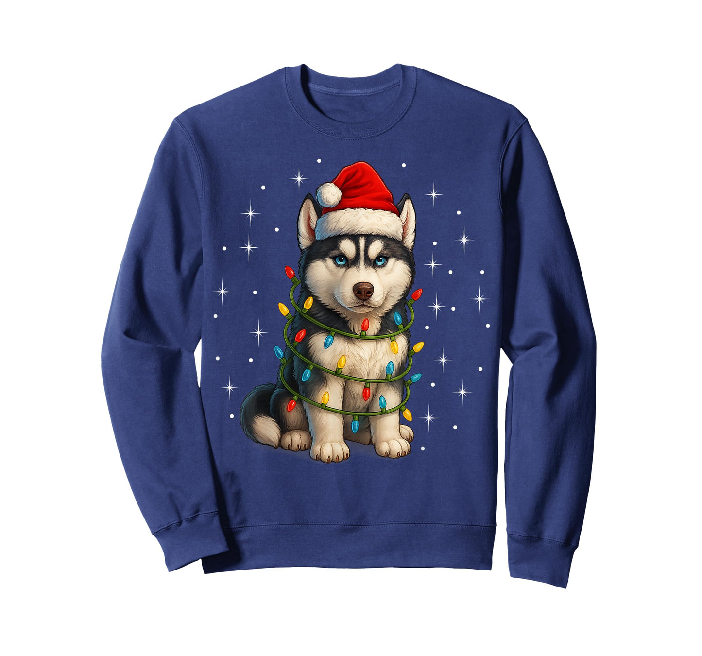 Funny Husky Dog Christmas PJ Pajama Men Women PJS for Family T-Shirt