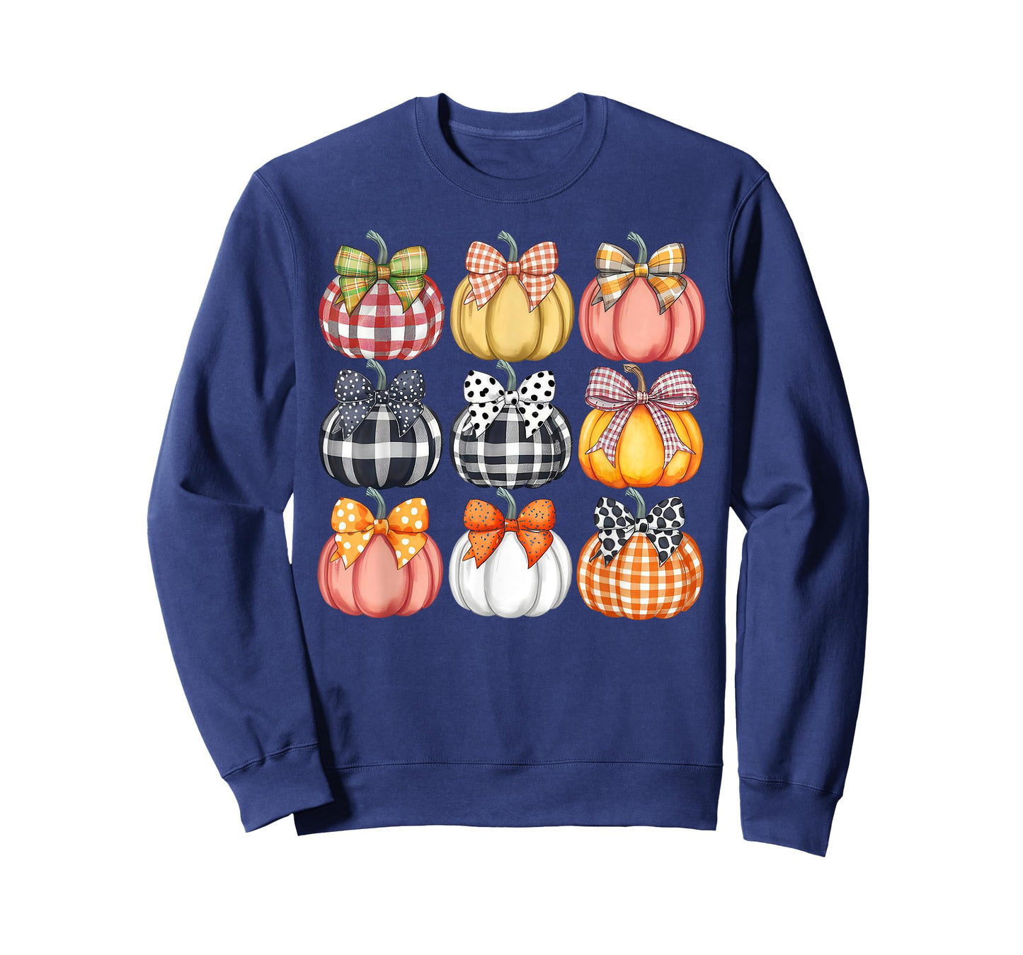Coquette Bow Pumpkin Season Autumn Fall Leaves Thanksgiving T-Shirt