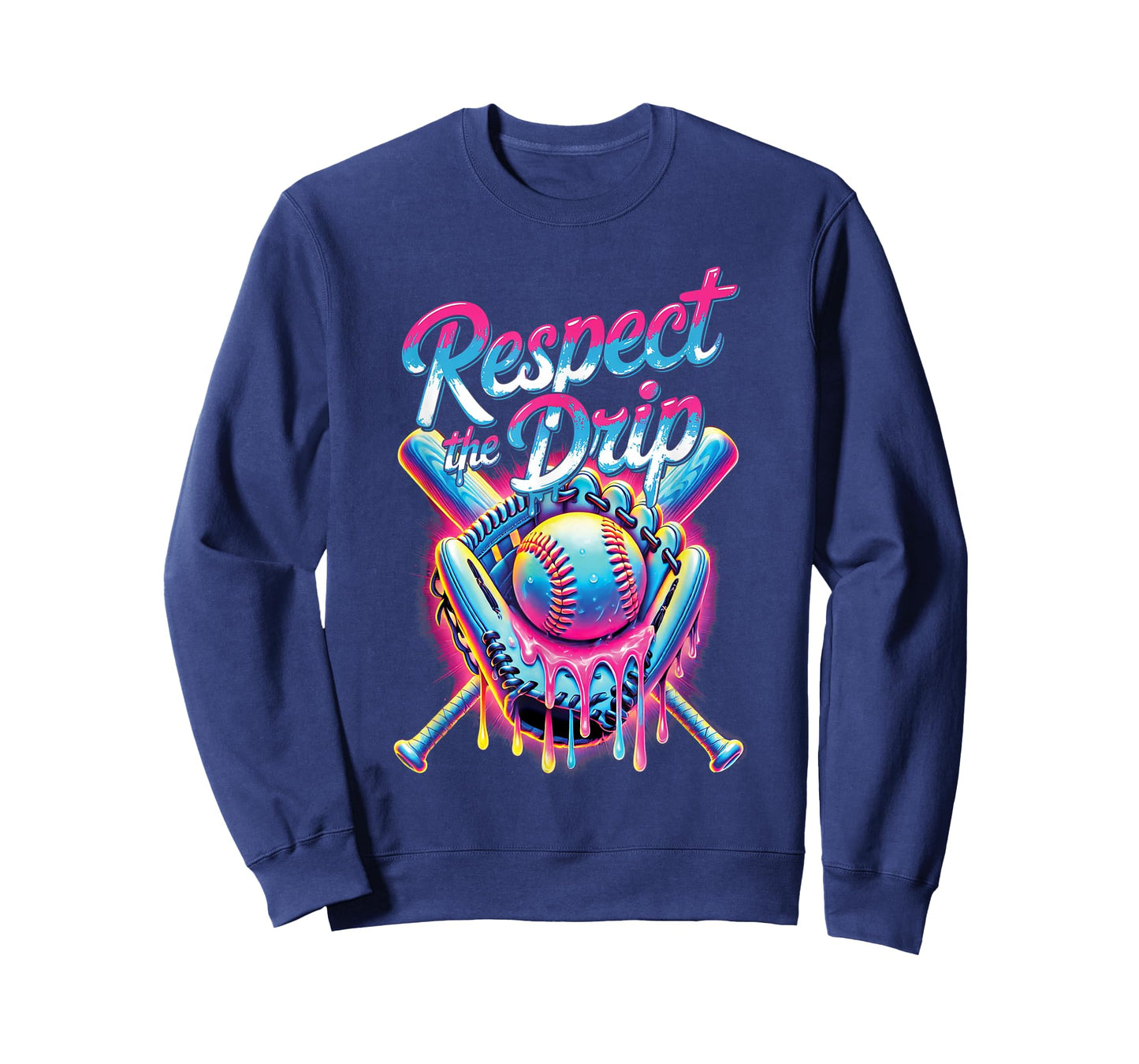 Baseball Drip Ice Cream Dripping Respect The Drip T-Shirt