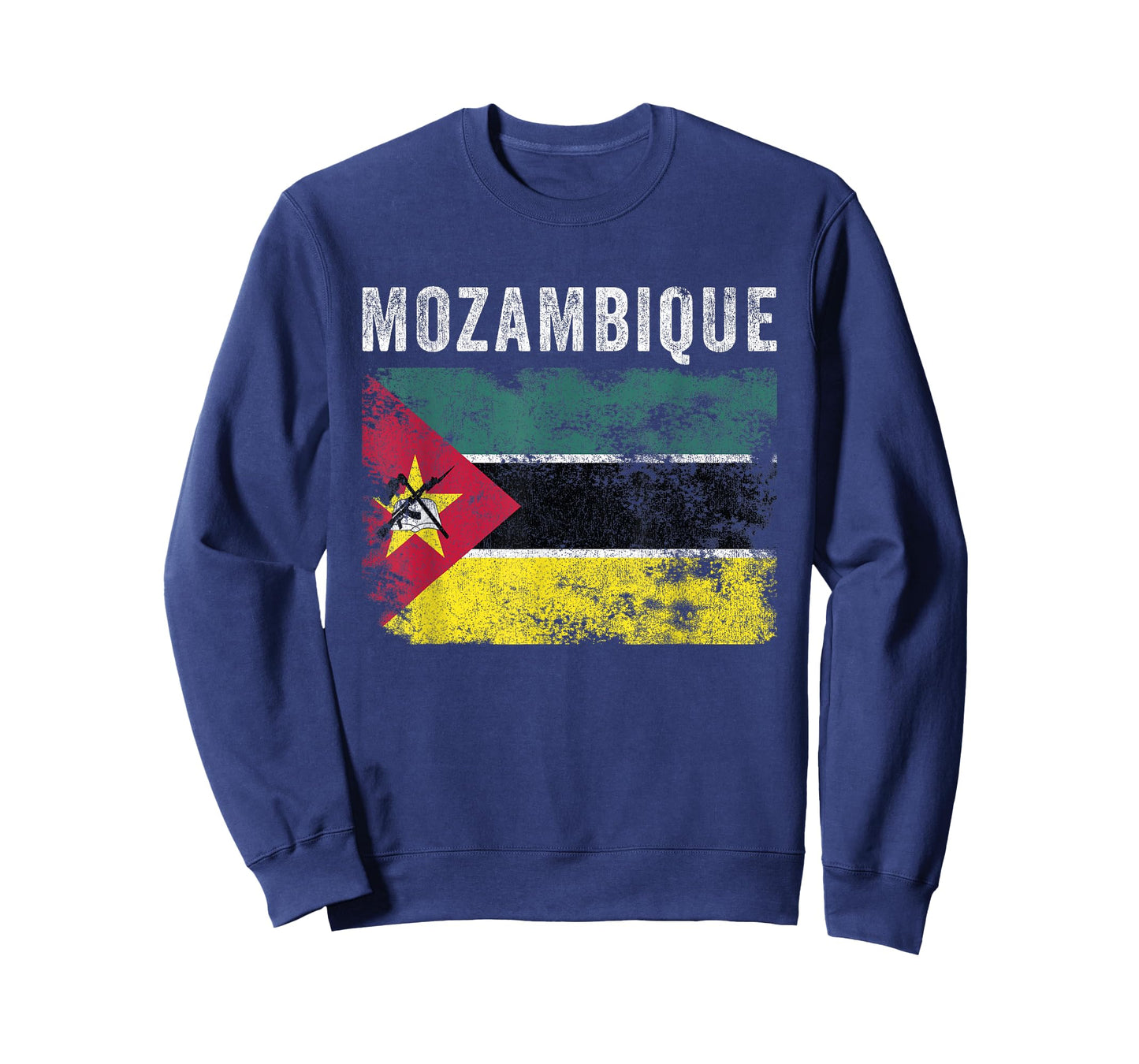 Mozambique Flag Distressed - Men Women - Mozambican Flag T-Shirt