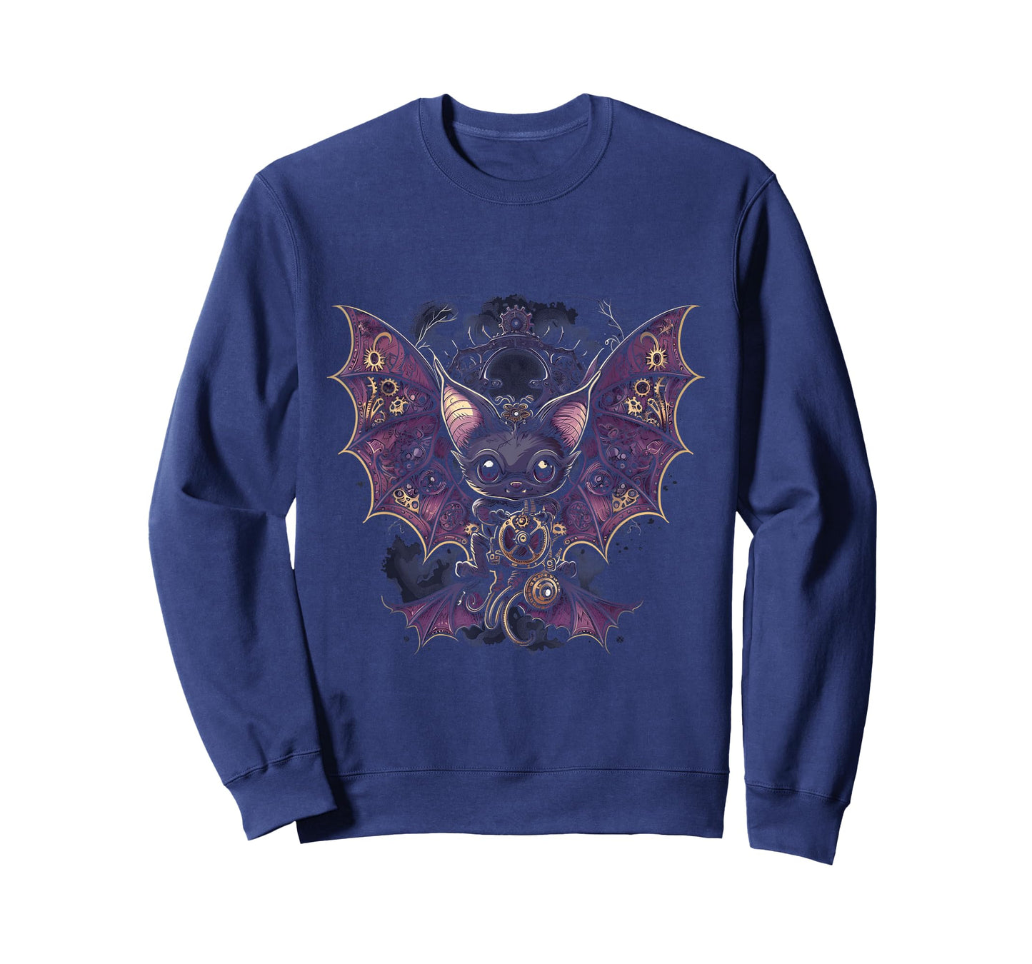 Steampunk Vampire Bat with fangs, wings and gears Gothic art T-Shirt