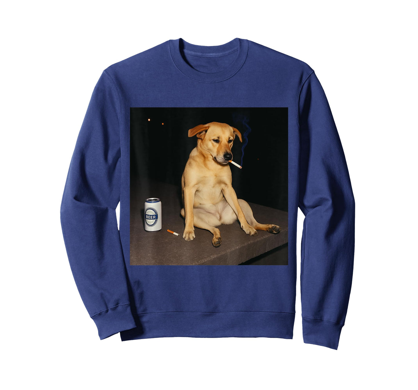 Cigarette Kitten Funny Smoking Dog Meme Stupid Brainrot T-Shirt