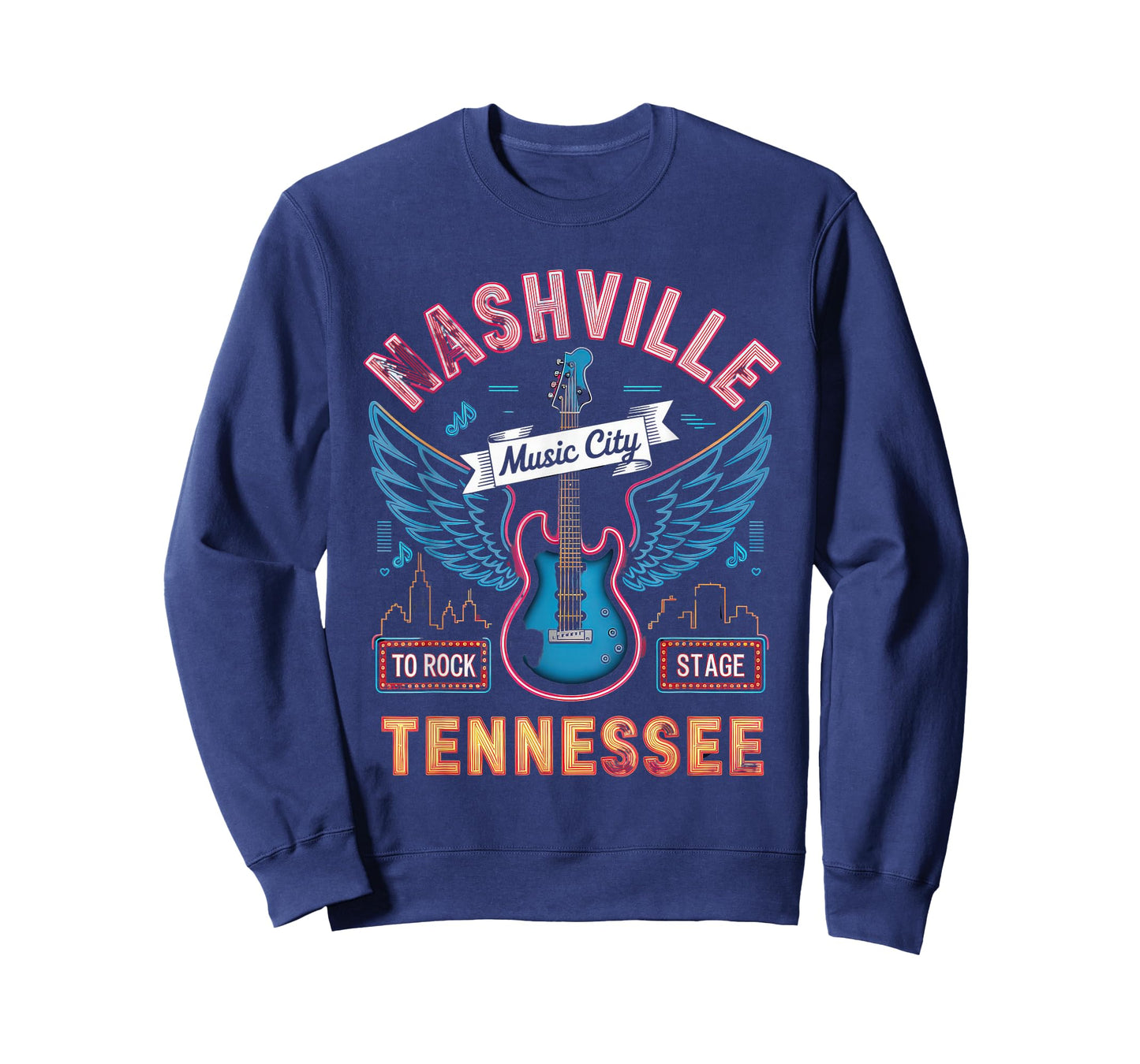 Nashville Music City Tshirt Women Men Tennessee Rock Country T-Shirt
