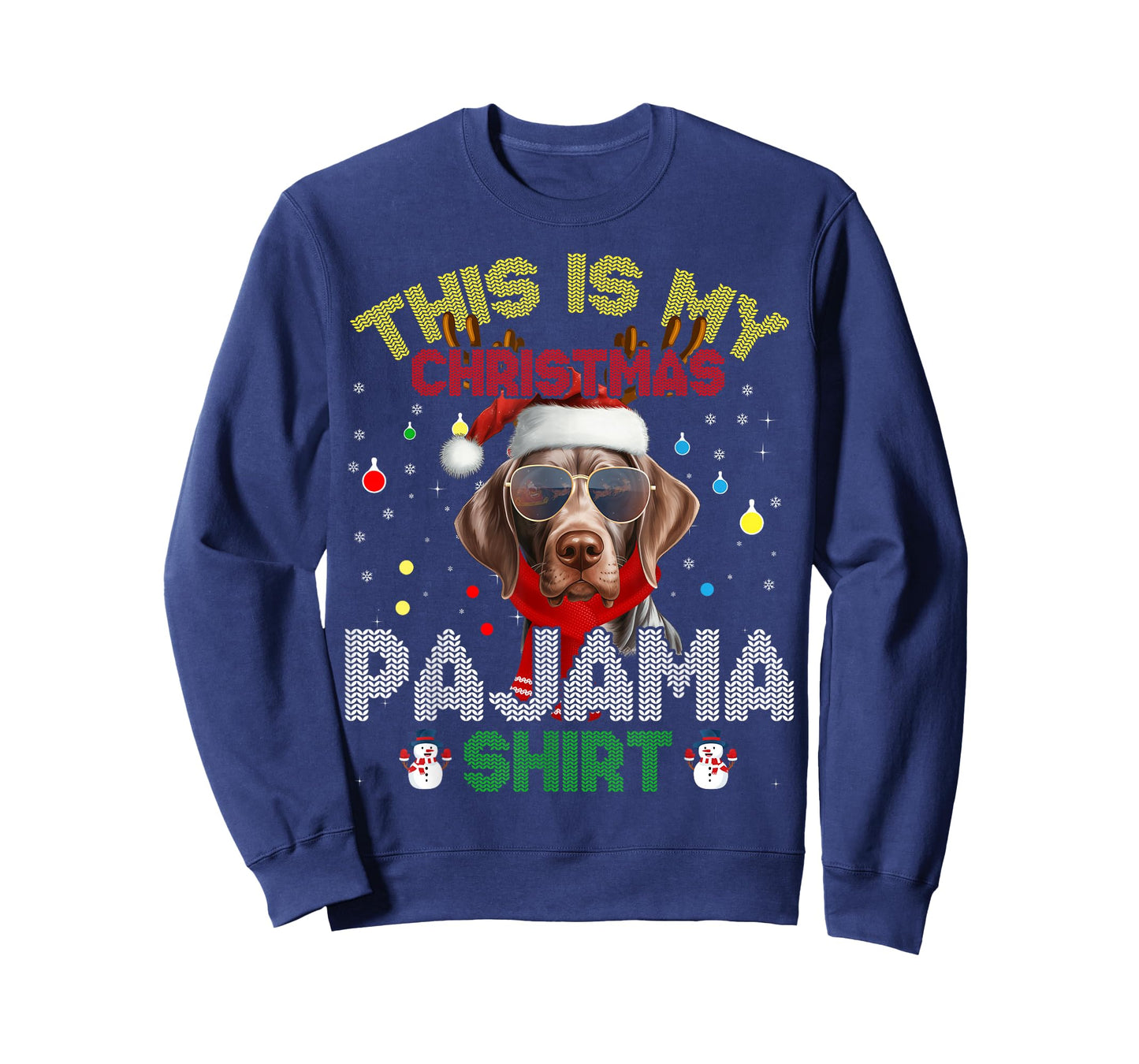 German Shorthaired Pointer Christmas Pajama Xmas Matching T-Shirt