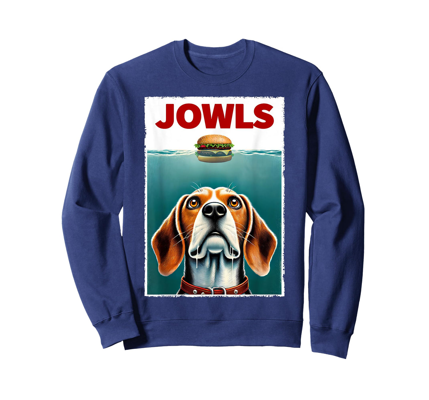 Funny Beagle and Hamburger Parody Jowls Dog Lover T-Shirt