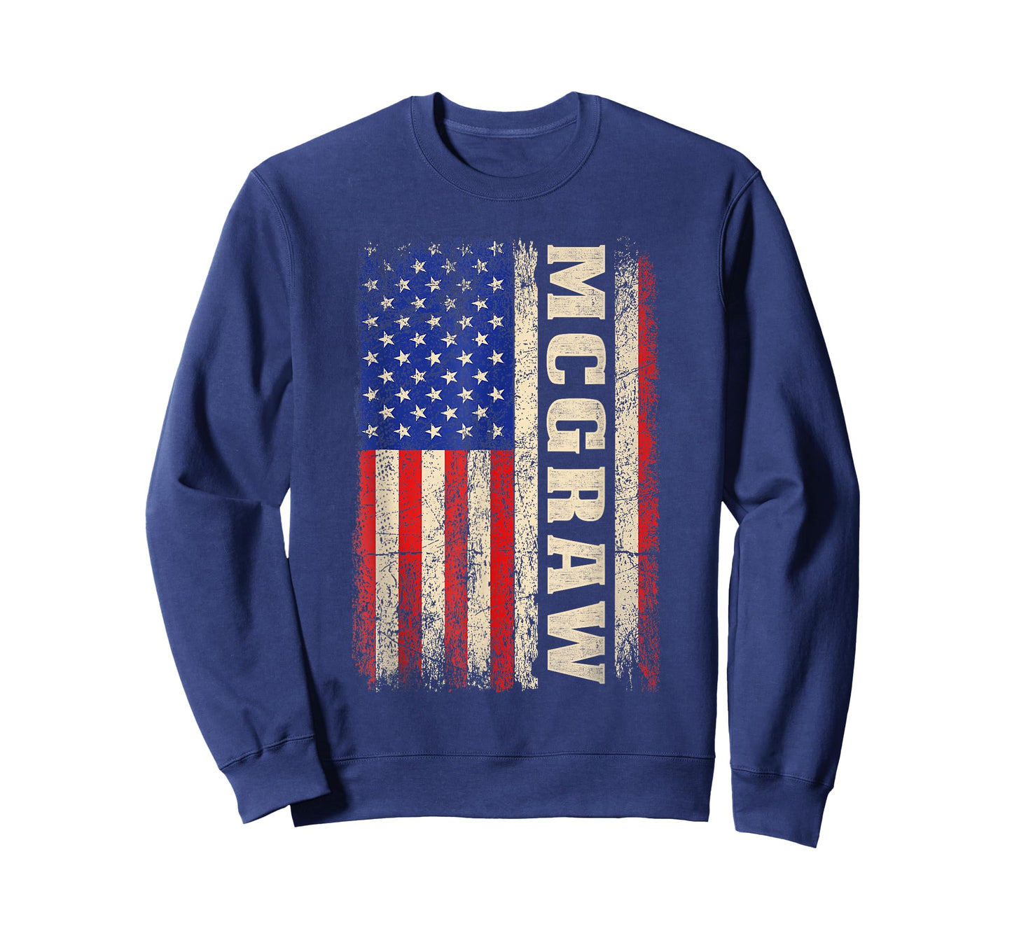 McGraw Last Name Shirt McGraw Name American Flag T-Shirt